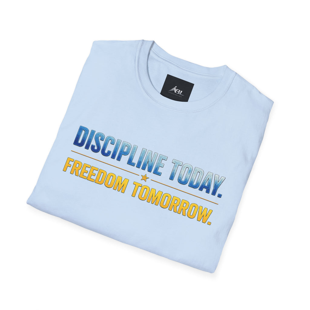 Discipline Today, Freedom Tomorrow T-Shirt — Legacy Mindset Lion Graphic