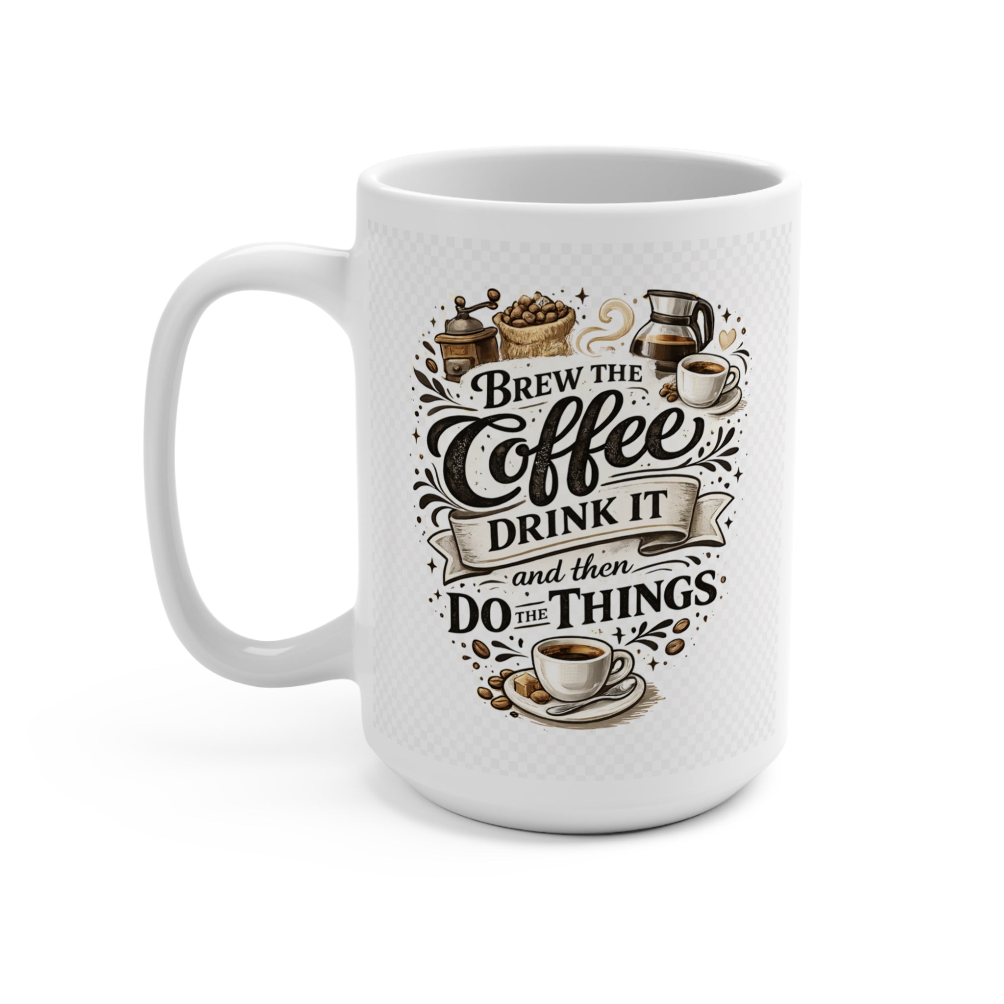 Motivational 15oz Coffee Mug — 'Ascend Beyond Limits' Logo