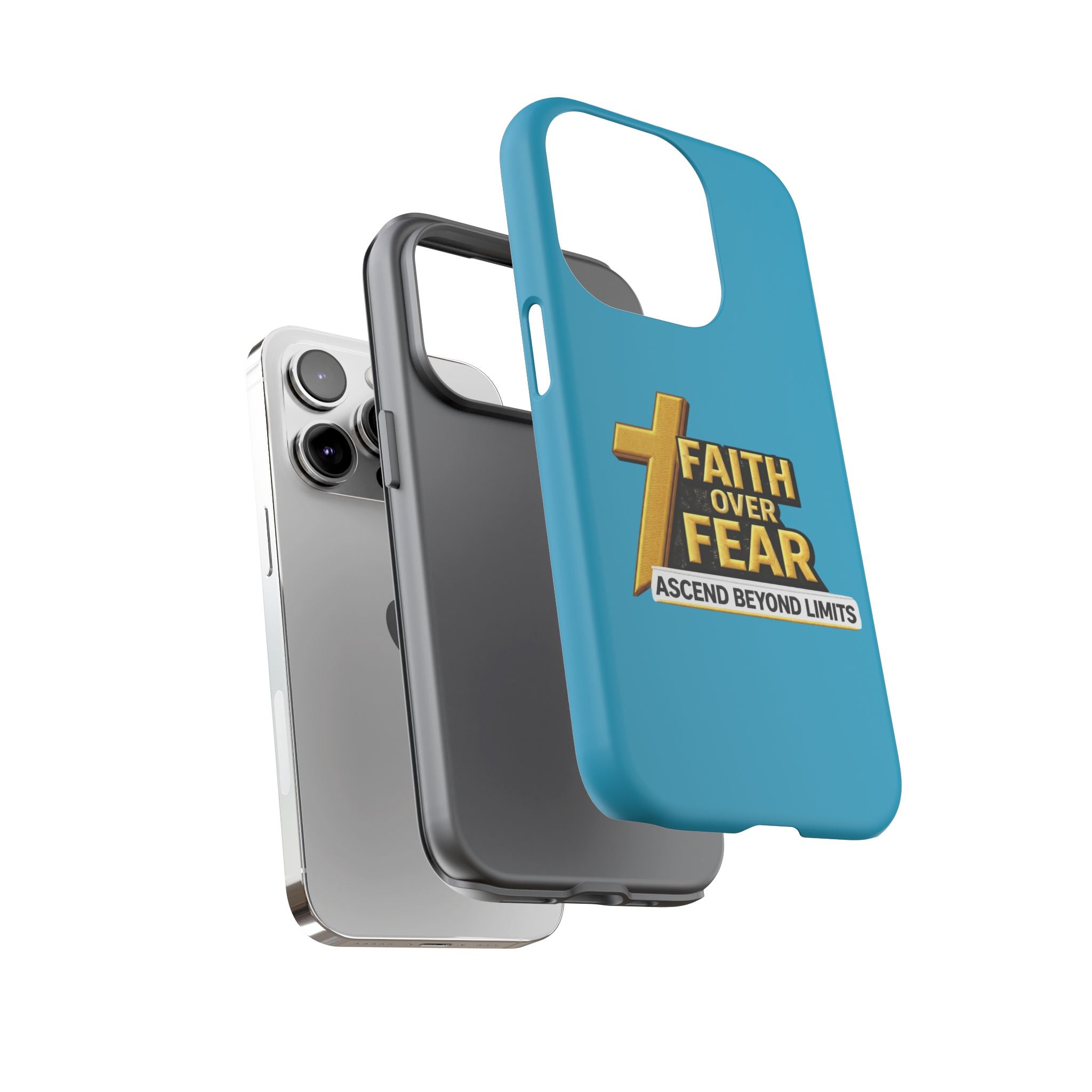 Faith Over Fear Tough Phone Case — "Ascend Beyond Limits" Inspirational Christian Protection