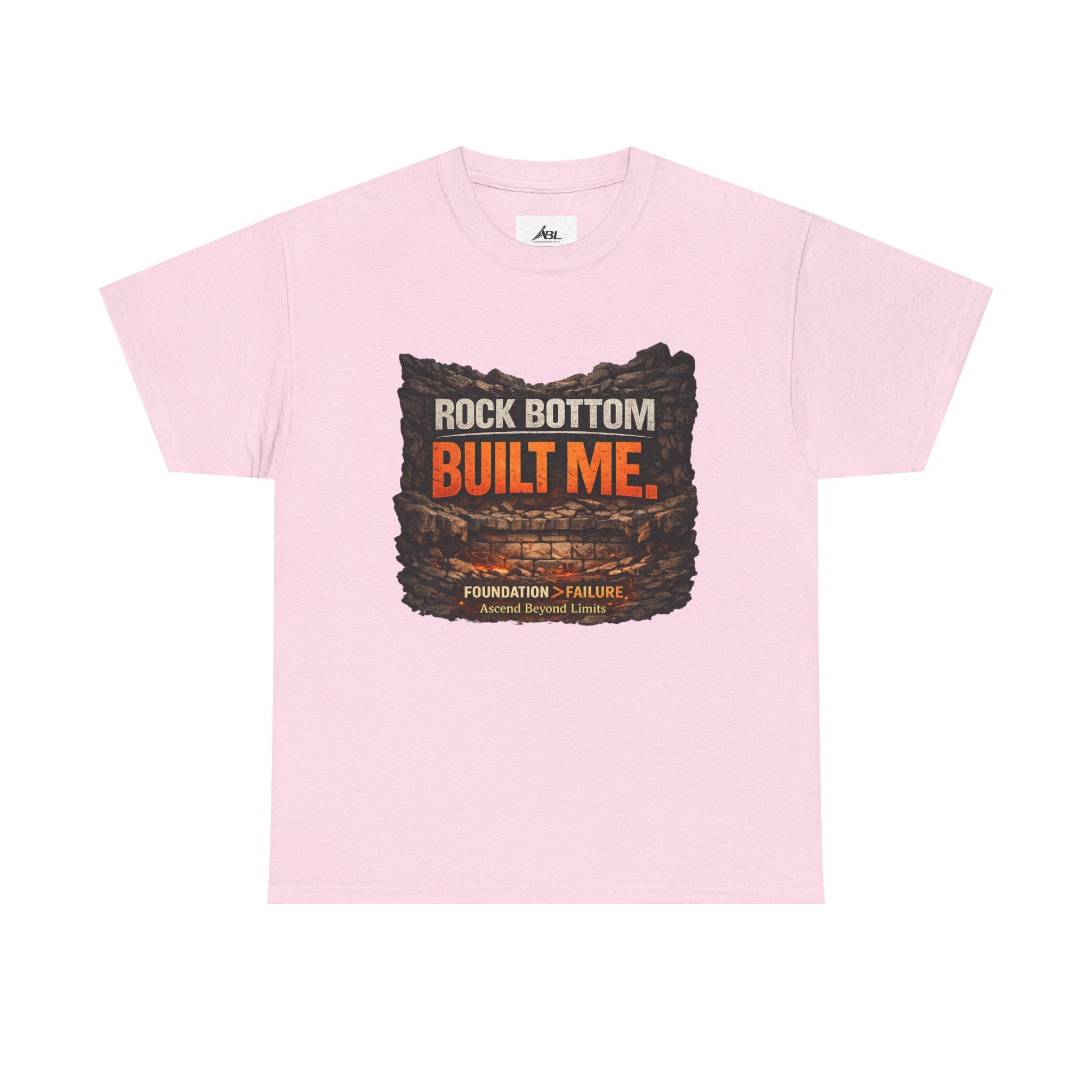 Rock Bottom Built Me T-Shirt — Inspirational Recovery Tee