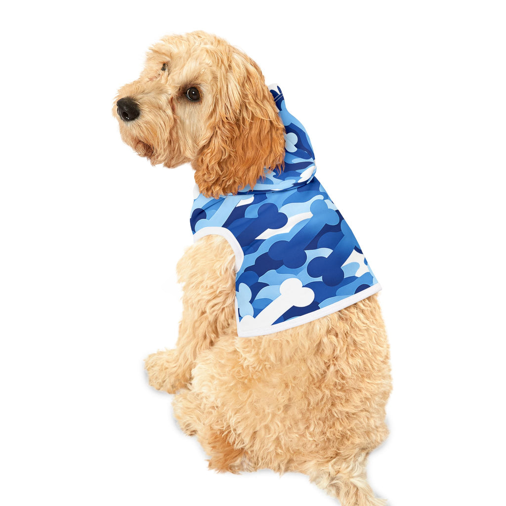 Blue Bone Camo Pet Hoodie