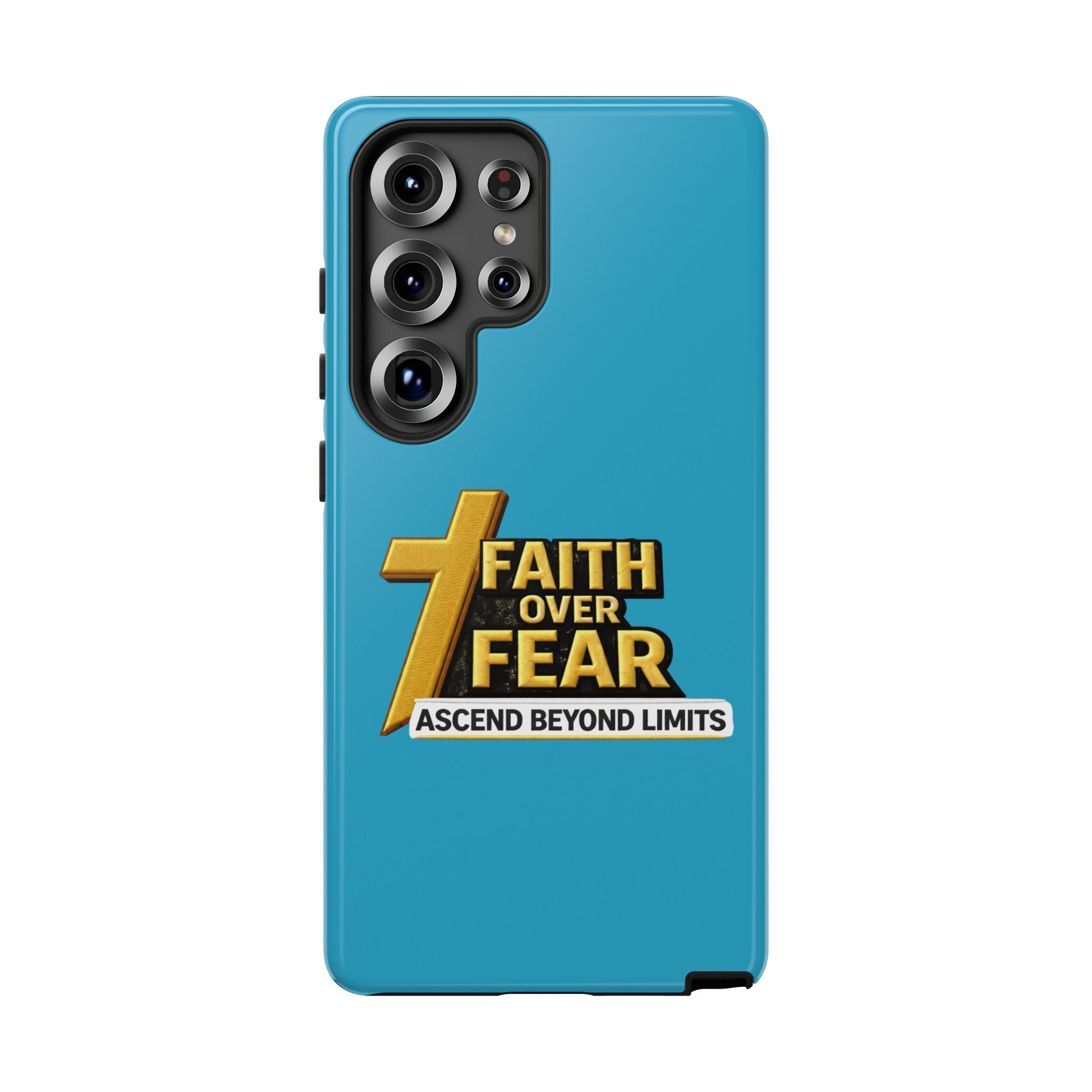 Faith Over Fear Tough Phone Case — "Ascend Beyond Limits" Inspirational Christian Protection
