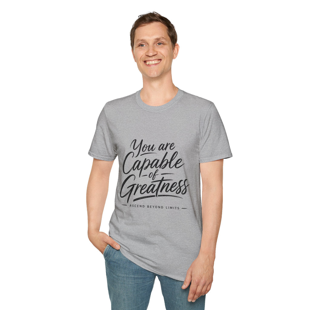 "You Are Capable of Greatness" – Inspirational Graphic Tee