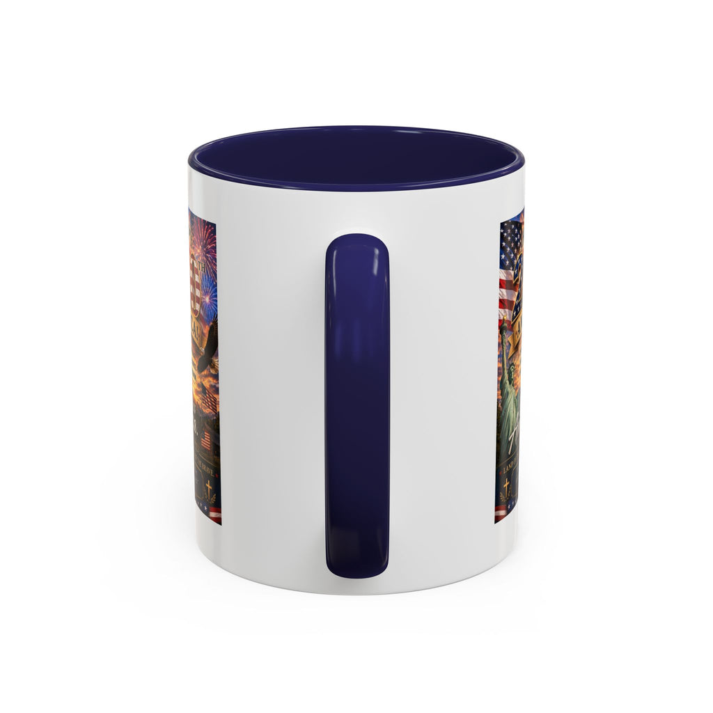 Patriotic Coffee Mug - "Happy 250 America!" Anniversary Design