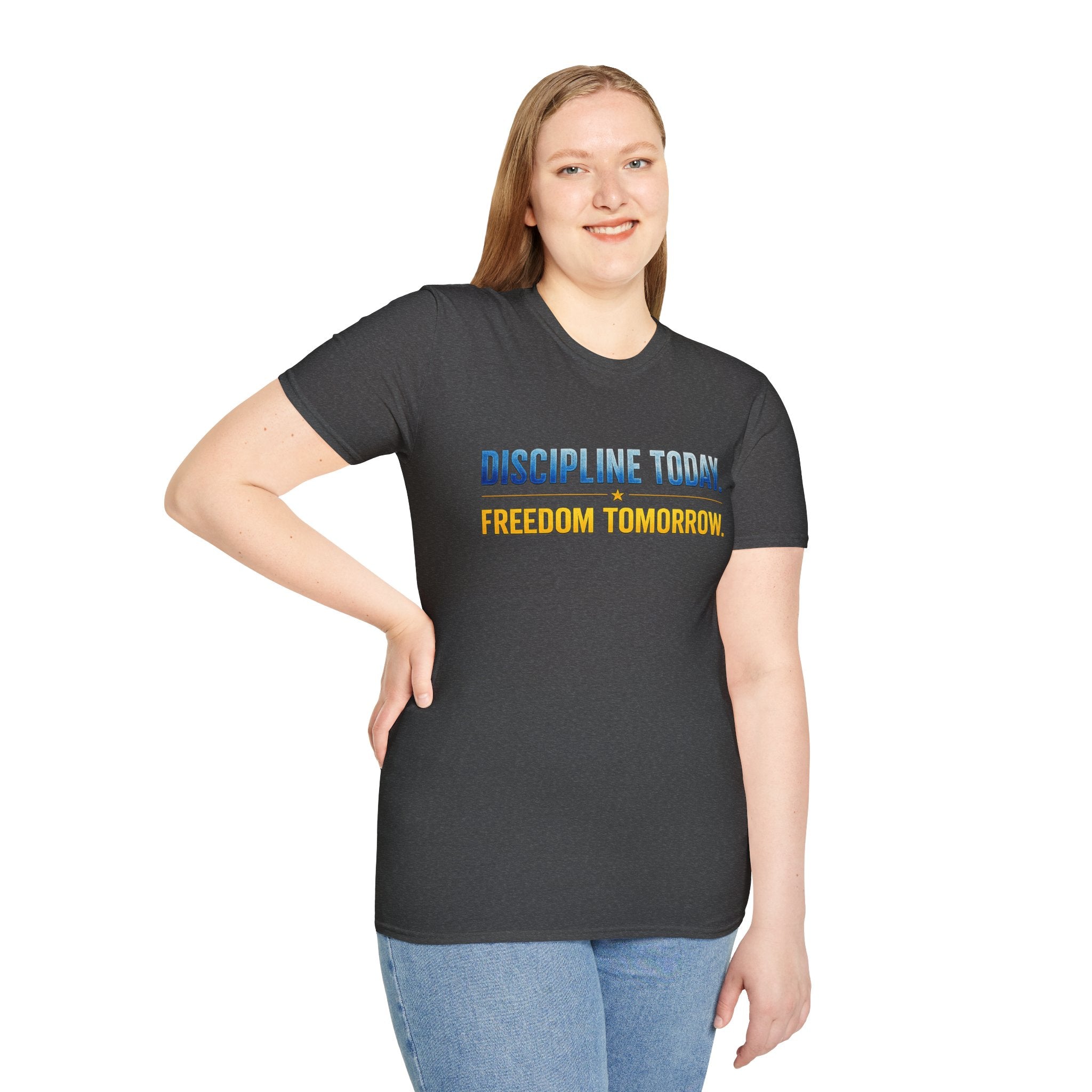 Discipline Today, Freedom Tomorrow T-Shirt — Legacy Mindset Lion Graphic