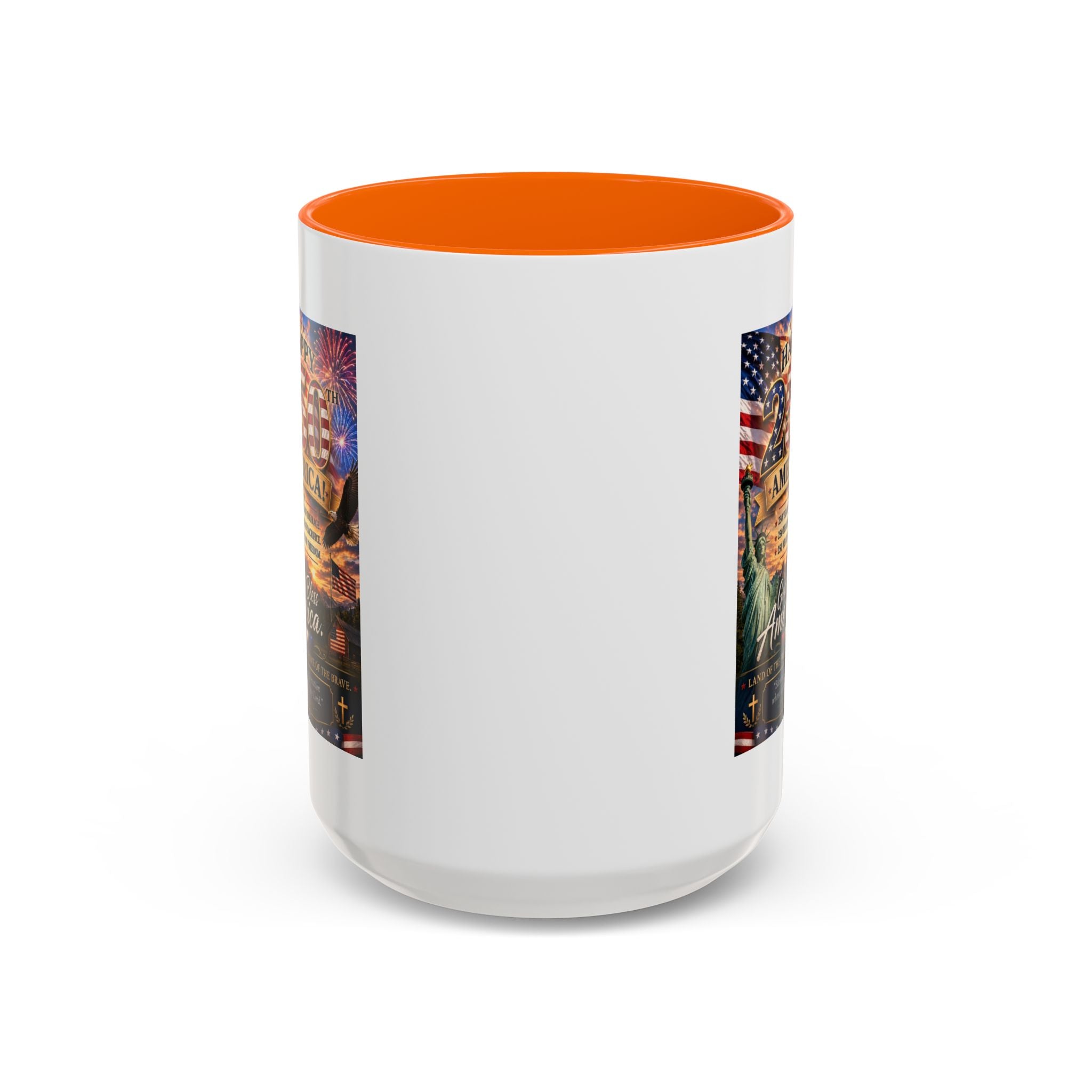 Patriotic Coffee Mug - "Happy 250 America!" Anniversary Design