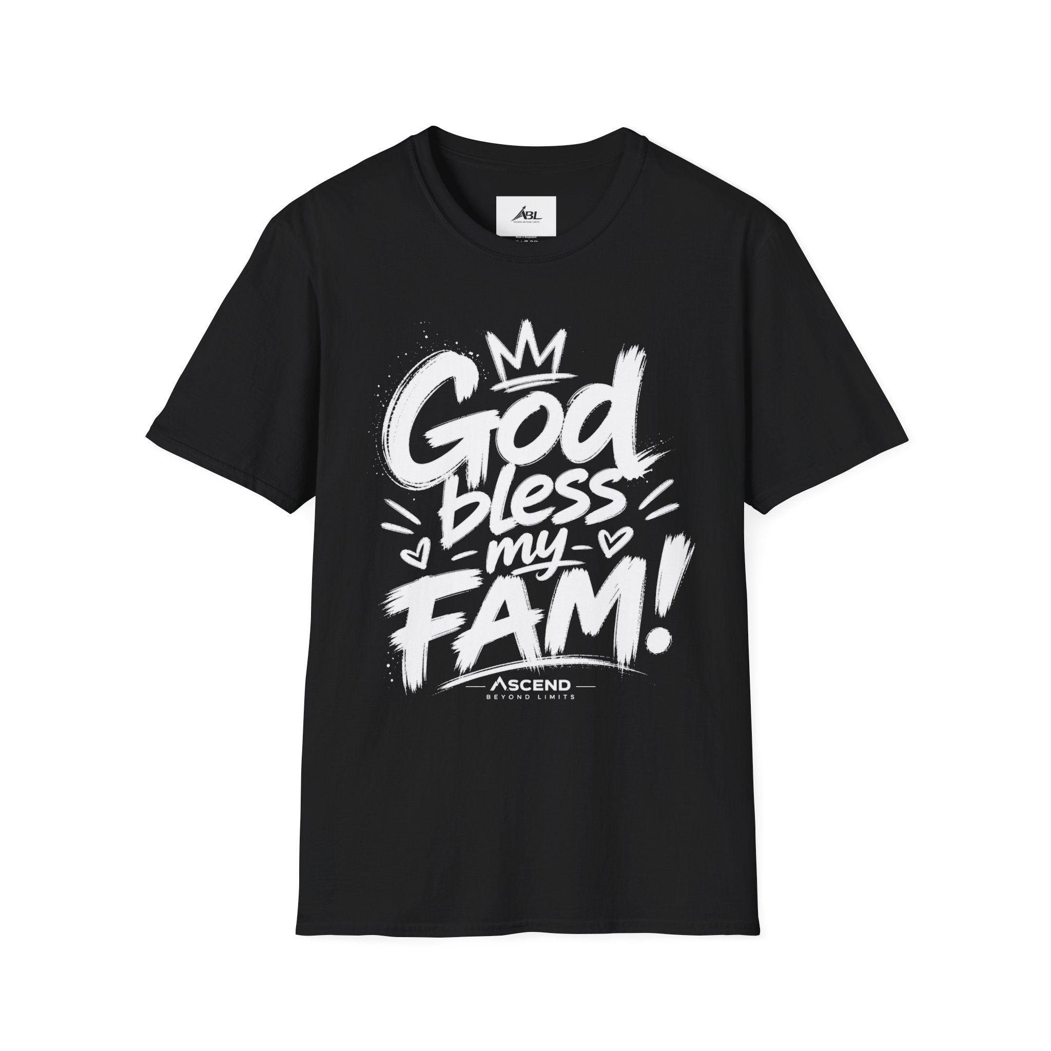 God Bless My Fam T-Shirt — Faith-Based Family Graphic Tee