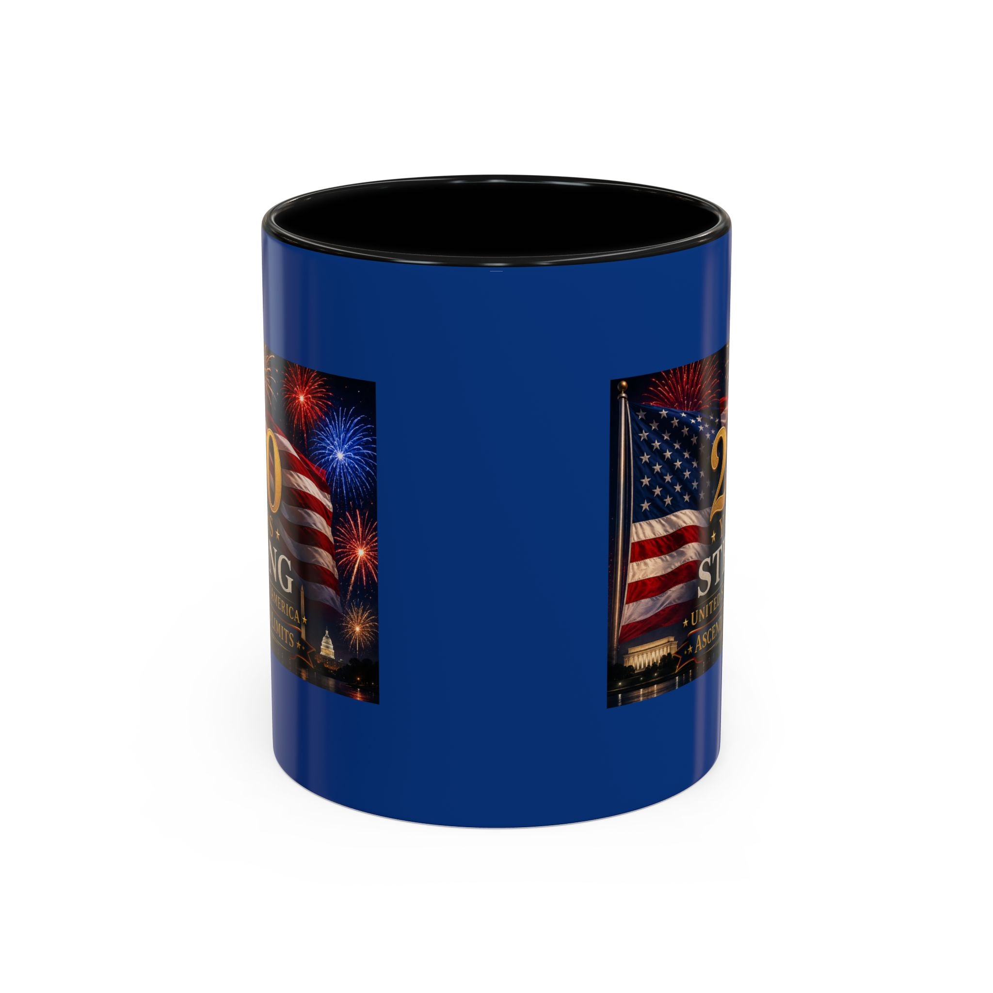250 Years America Strong Coffee Mug — Patriotic USA Anniversary 11/15oz