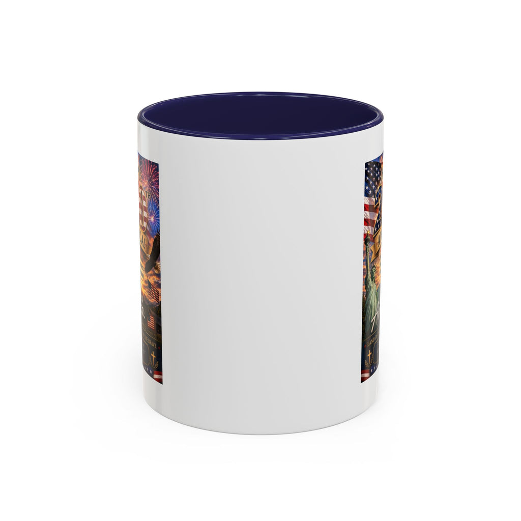 Patriotic Coffee Mug - "Happy 250 America!" Anniversary Design