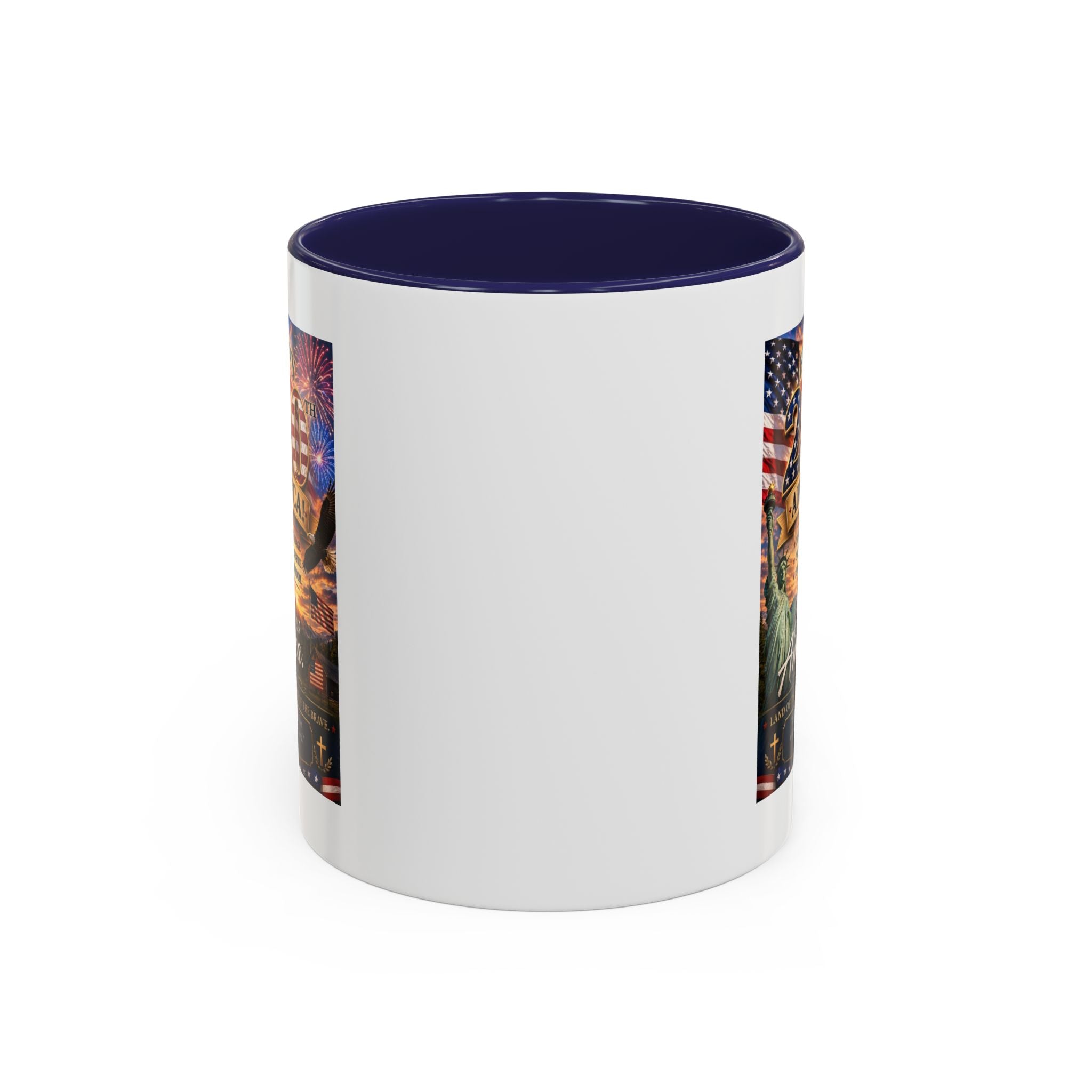 Patriotic Coffee Mug - "Happy 250 America!" Anniversary Design