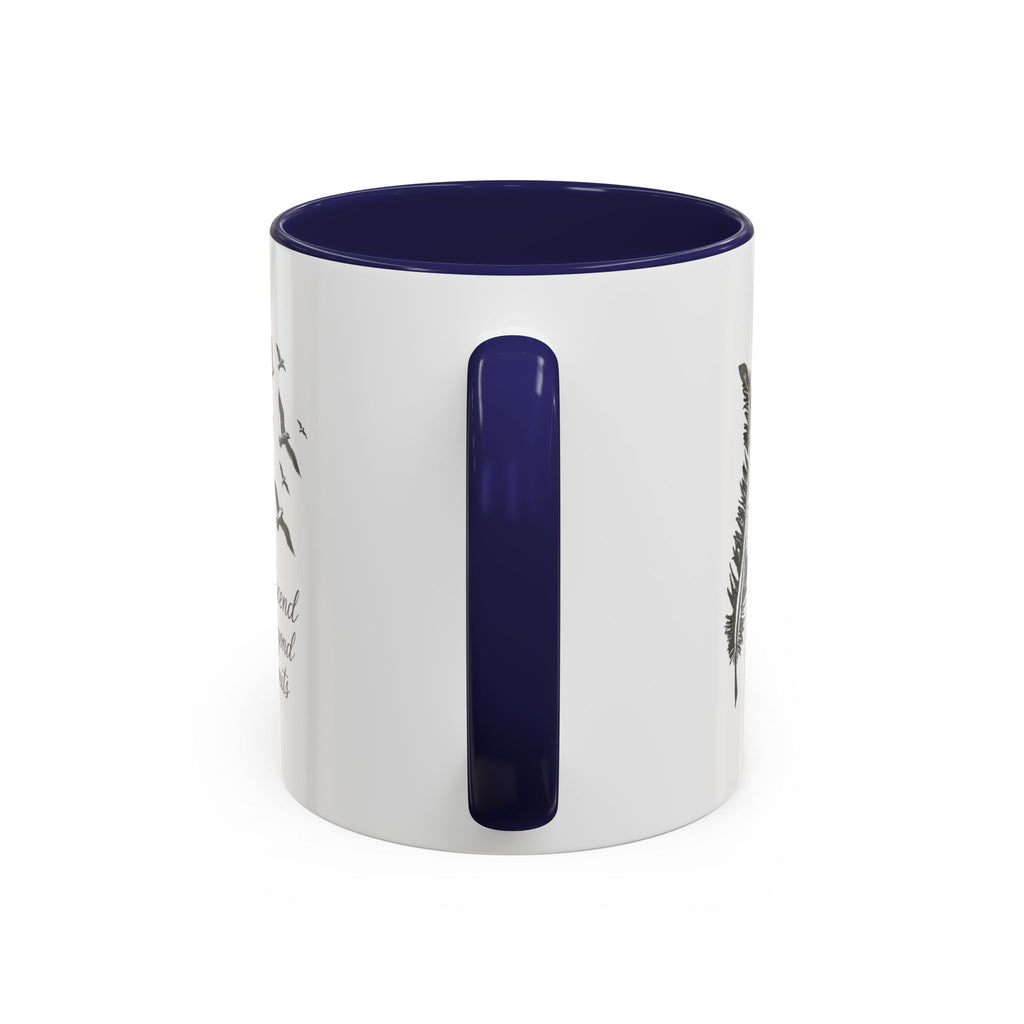 Ascend Beyond Limits- hand sketched feather Coffee-Accent Mug (11/15oz)