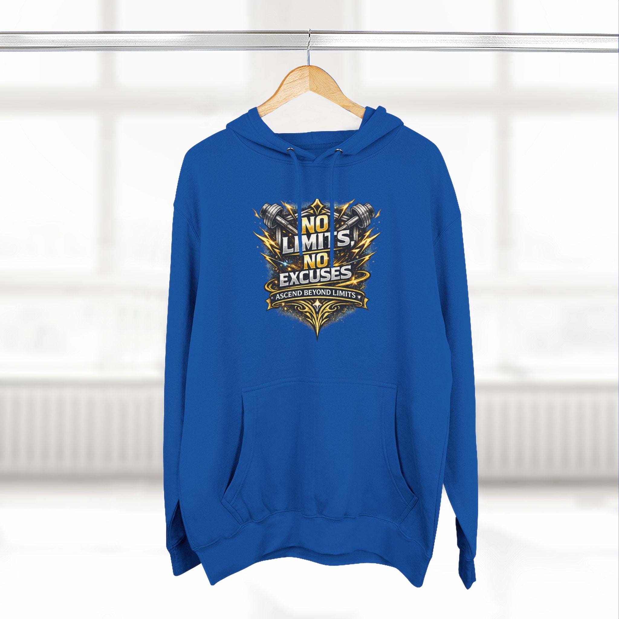 No Limits No Excuses Hoodie — Motivational Athletic Pullover