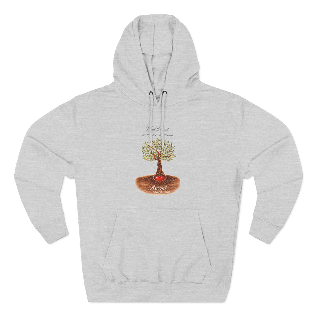 Ascend Beyond Limits Hoodie — 'Heal the Root' Tree Graphic Fleece Hoodie