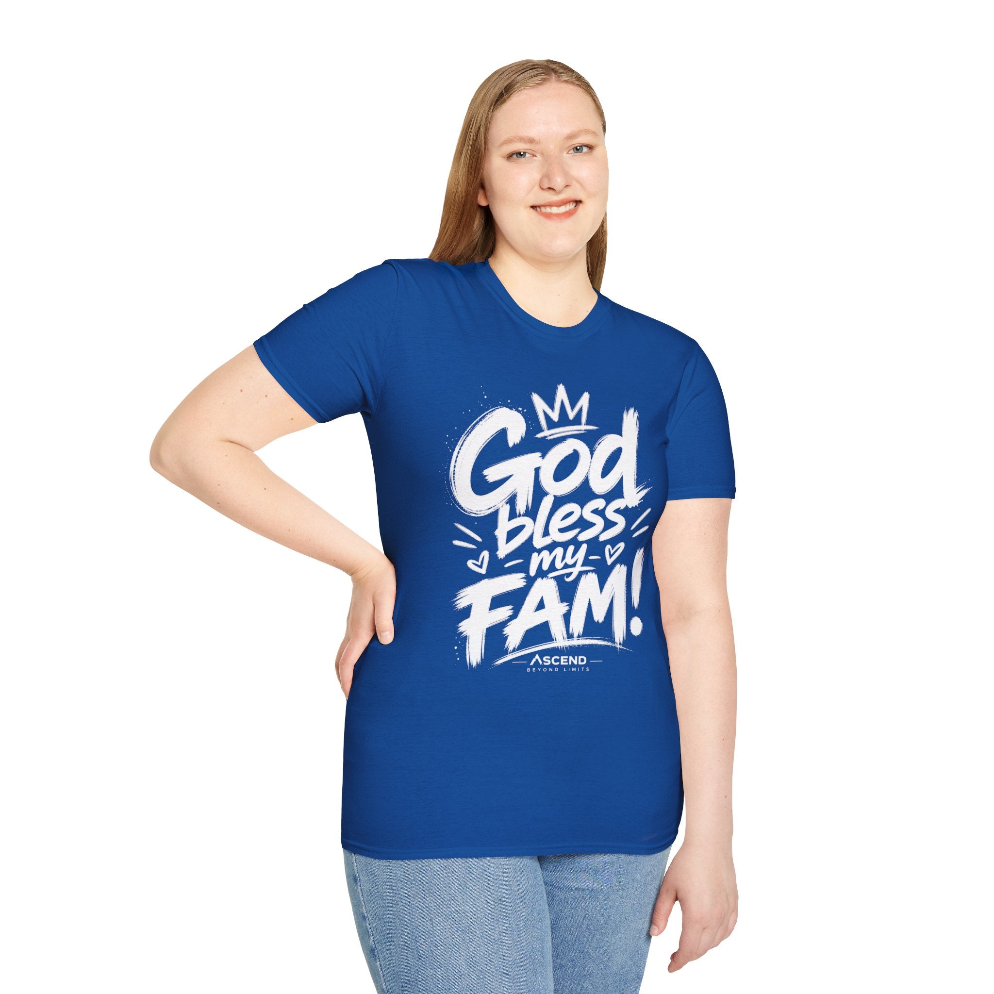 God Bless My Fam T-Shirt — Faith-Based Family Graphic Tee