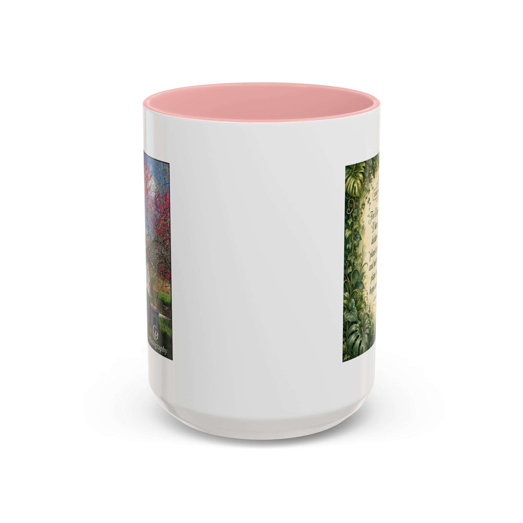 Jeremiah 29:11 Inspirational Coffee Mug – Bible Verse Floral Accent (11/15oz)