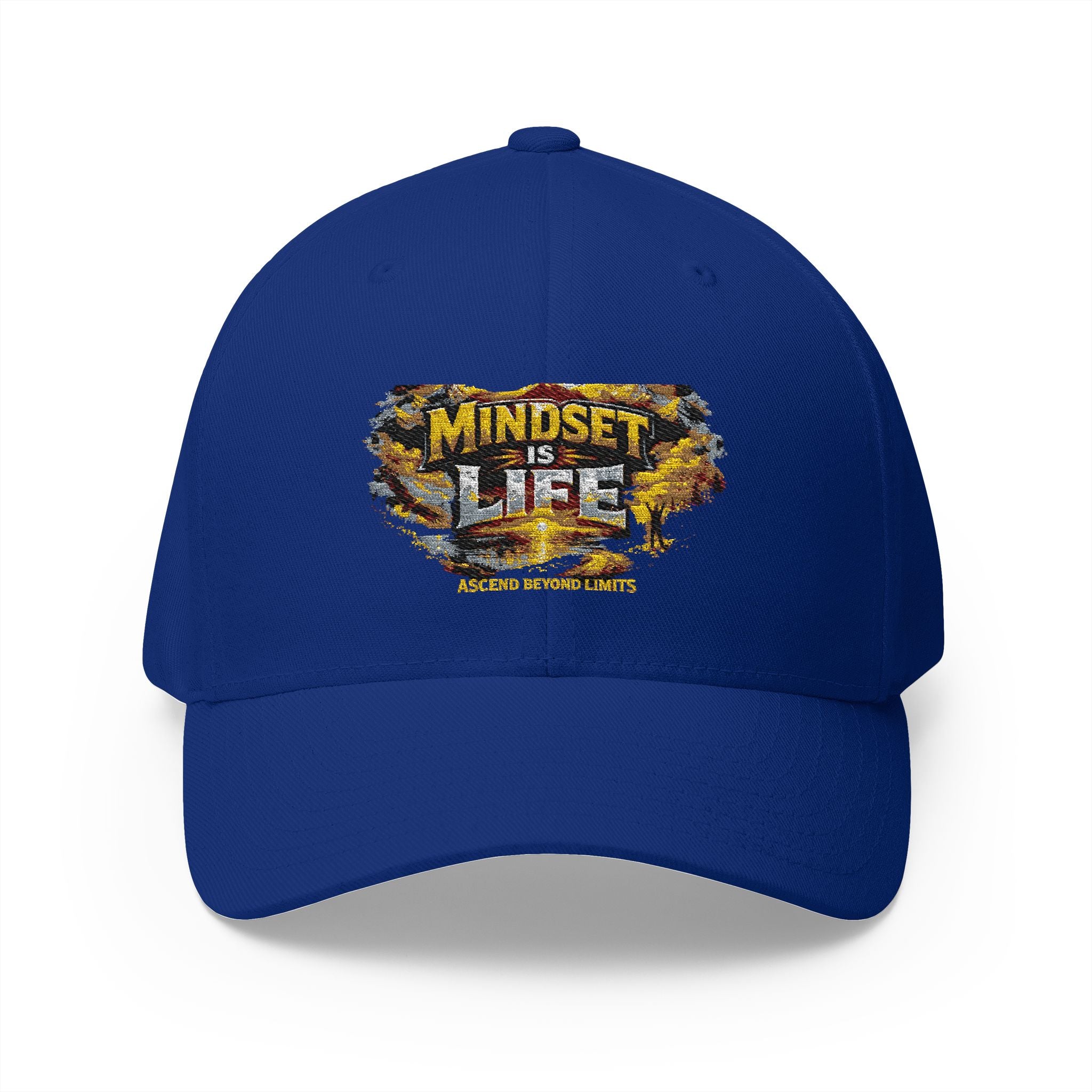 Mindset Is Life Embroidered Baseball Cap — Motivational Hat for Daily Grind & Gifts