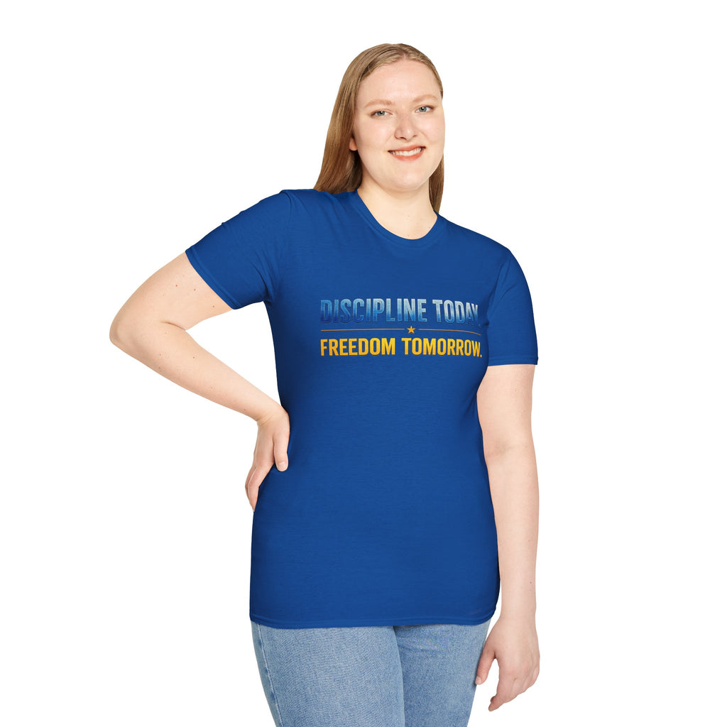 Discipline Today, Freedom Tomorrow T-Shirt — Legacy Mindset Lion Graphic
