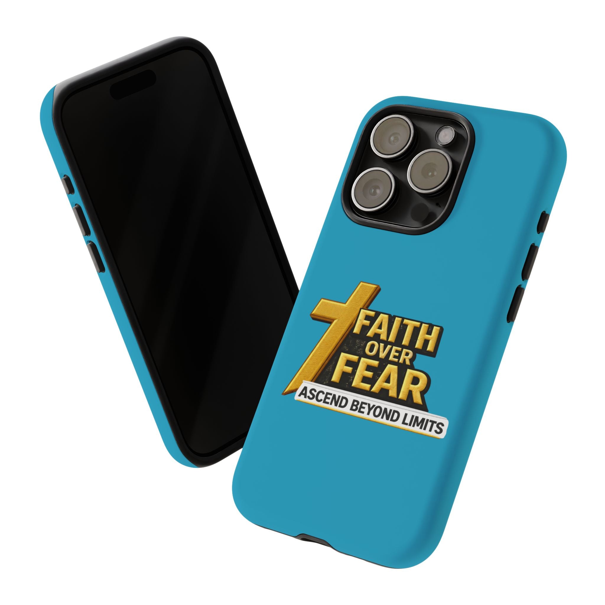 Faith Over Fear Tough Phone Case — "Ascend Beyond Limits" Inspirational Christian Protection