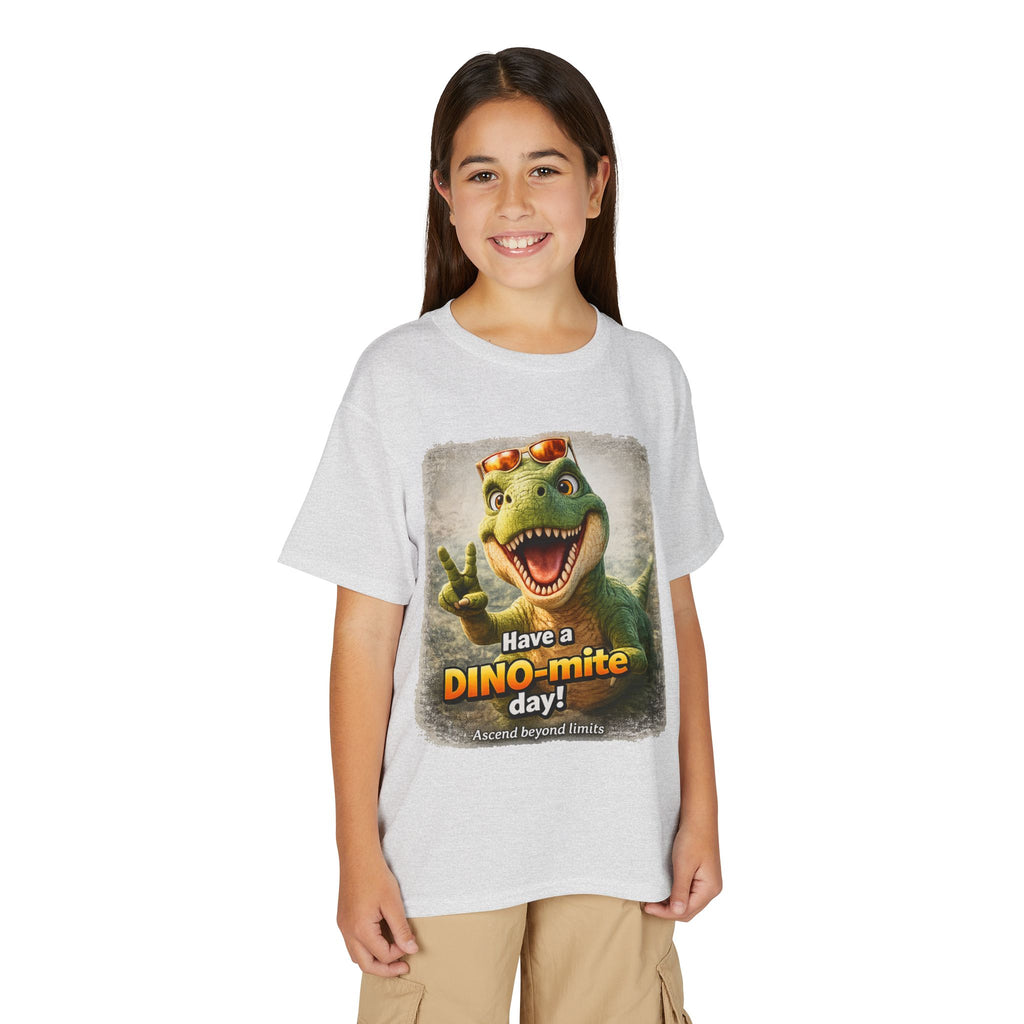 Youth T-Shirt — "Have a DINO-mite Day!" Dinosaur Graphic Tee