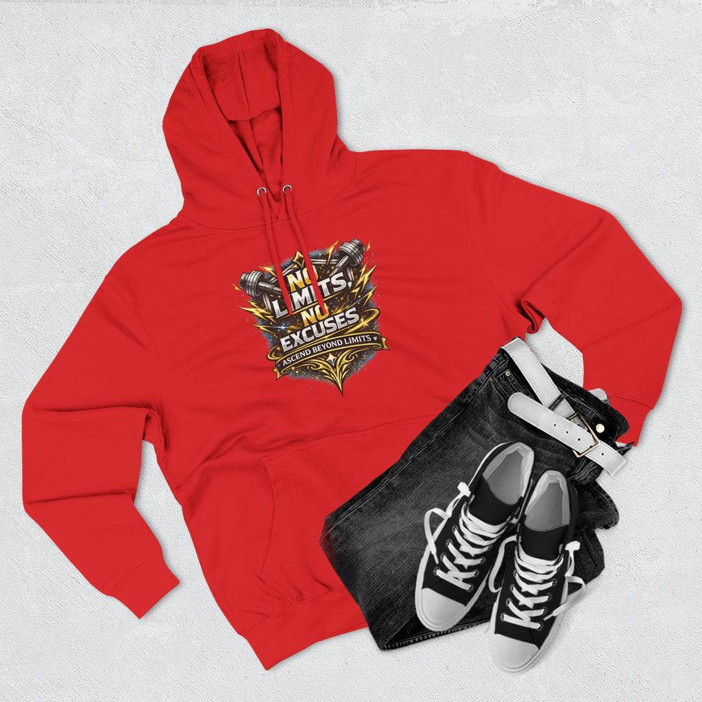 No Limits No Excuses Hoodie — Motivational Athletic Pullover