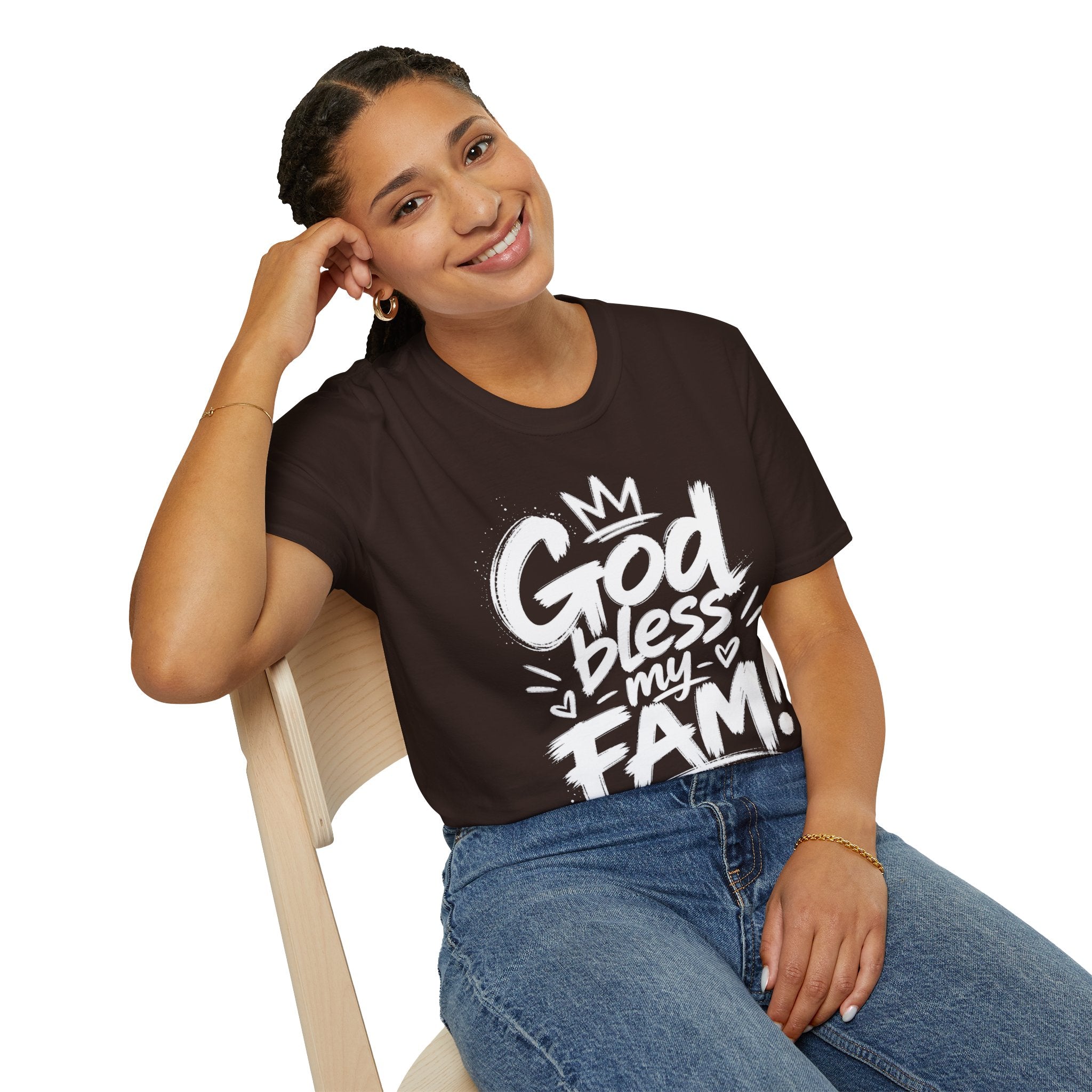 God Bless My Fam T-Shirt — Faith-Based Family Graphic Tee