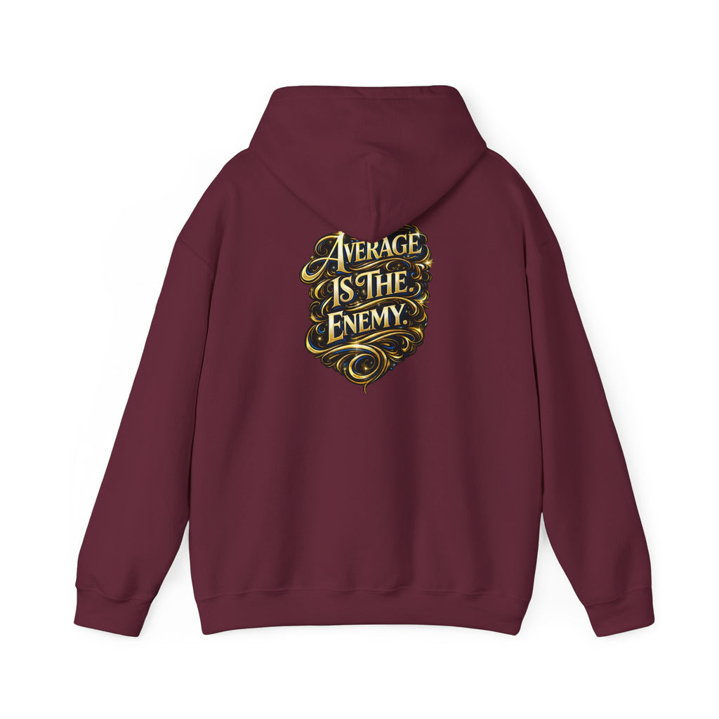 Ascend Beyond Limits Hoodie — “Average Is The Enemy” Inspirational Graphic Sweatshirt