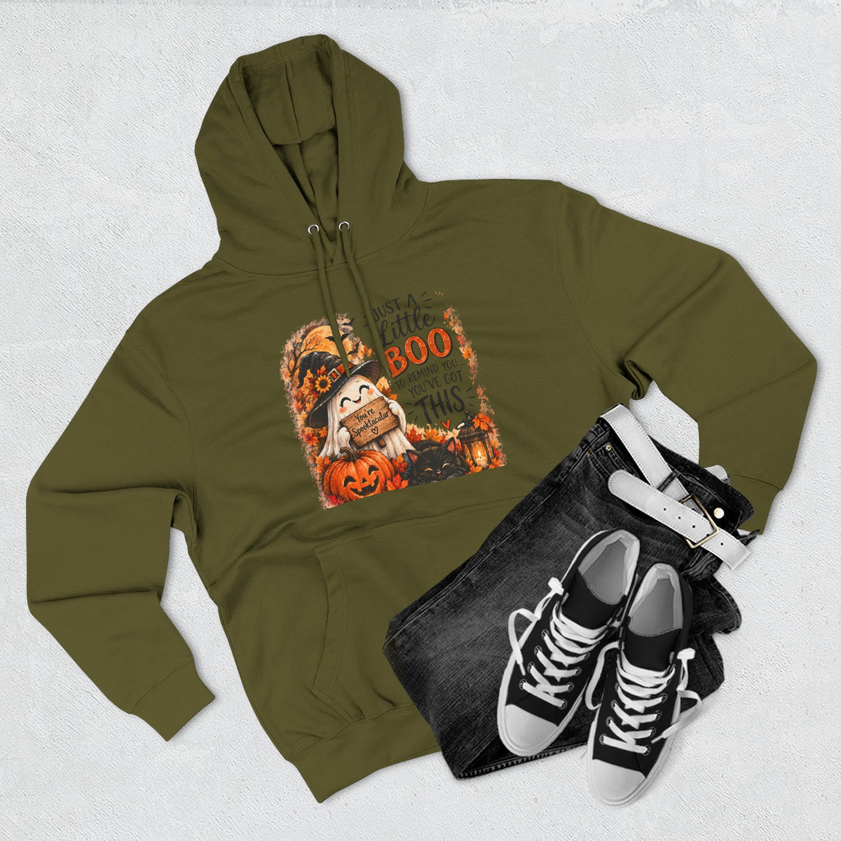 Just a Little Boo — Encouraging Halloween Hoodie
