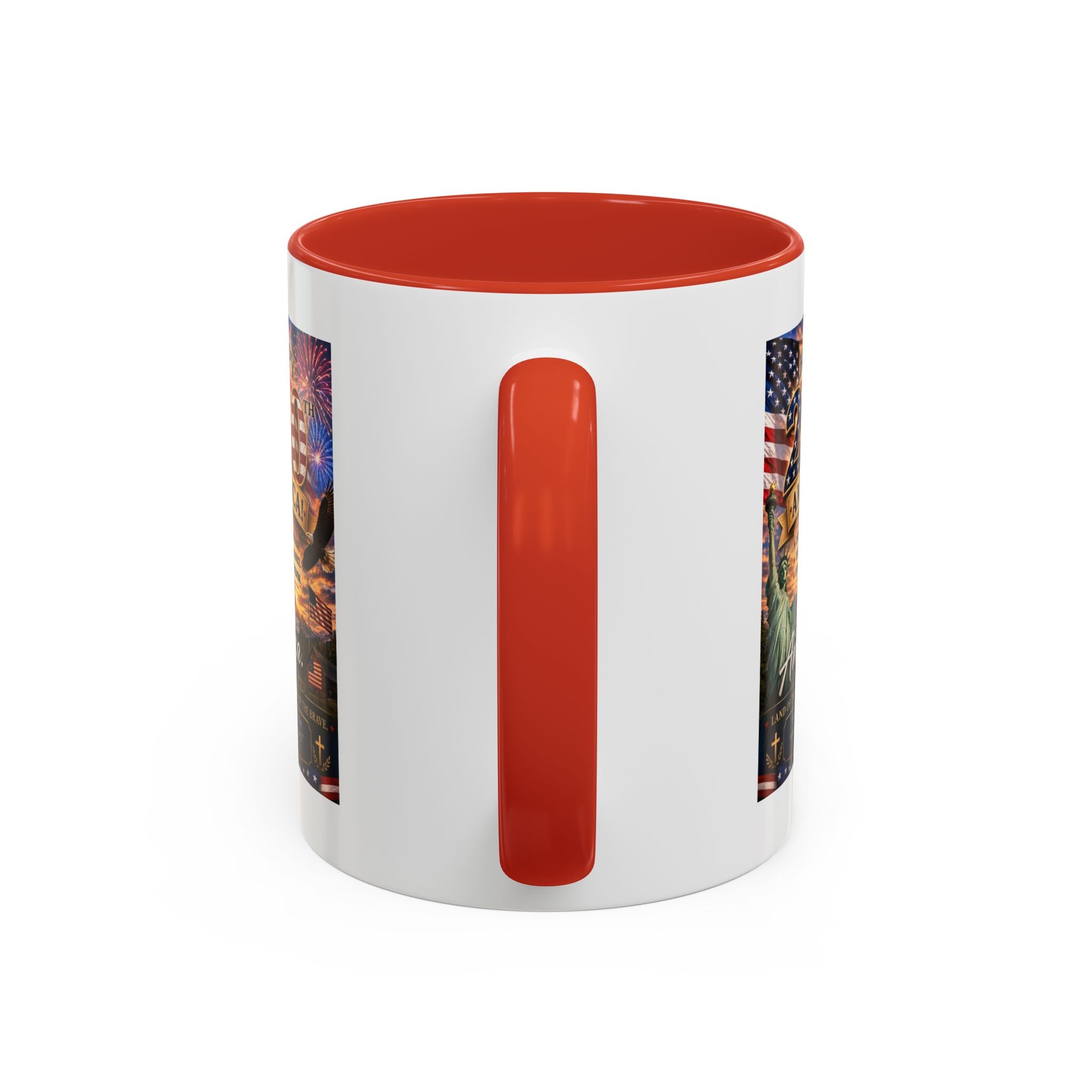 Patriotic Coffee Mug - "Happy 250 America!" Anniversary Design