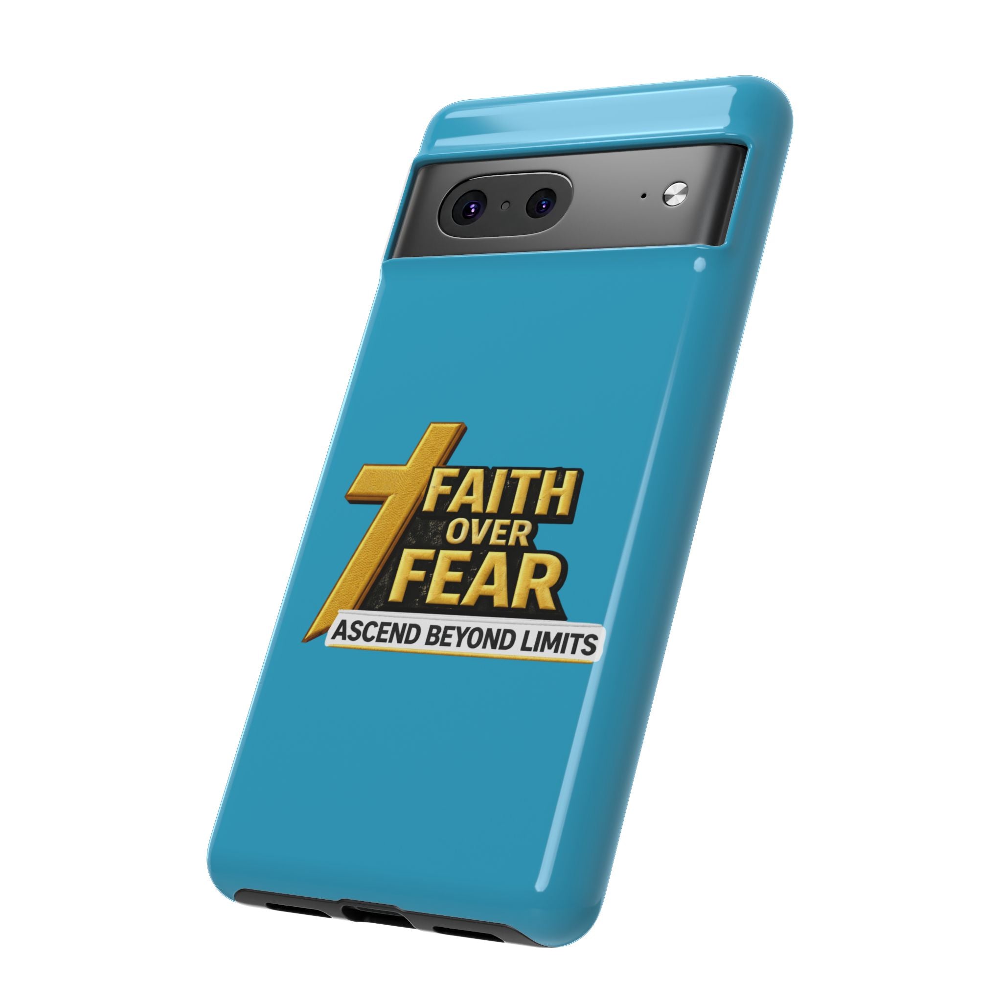 Faith Over Fear Tough Phone Case — "Ascend Beyond Limits" Inspirational Christian Protection