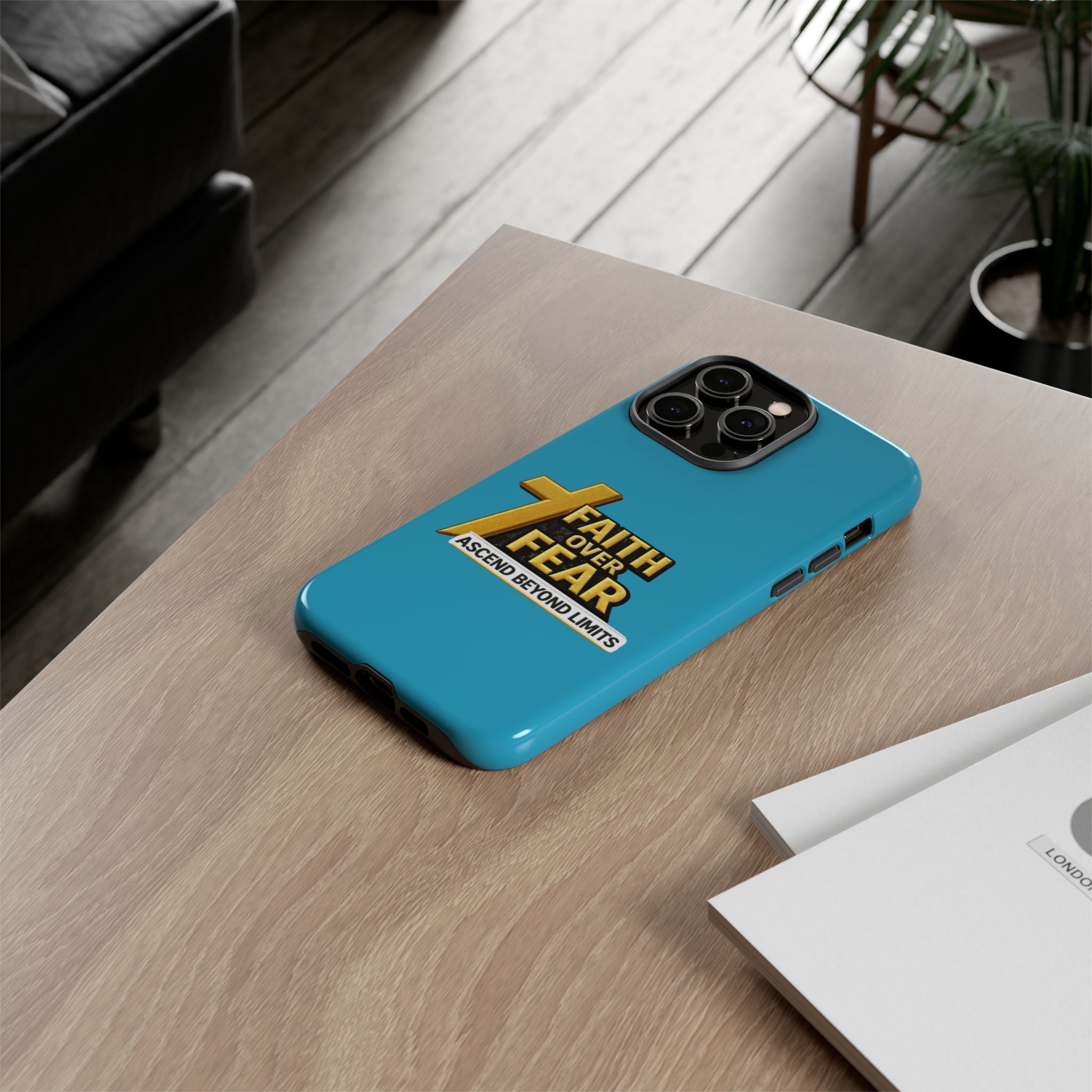 Faith Over Fear Tough Phone Case — "Ascend Beyond Limits" Inspirational Christian Protection