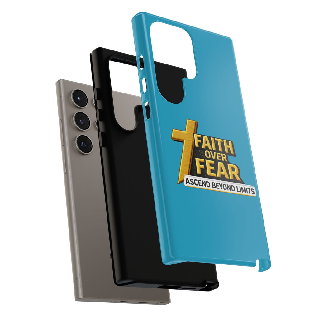 Faith Over Fear Tough Phone Case — "Ascend Beyond Limits" Inspirational Christian Protection