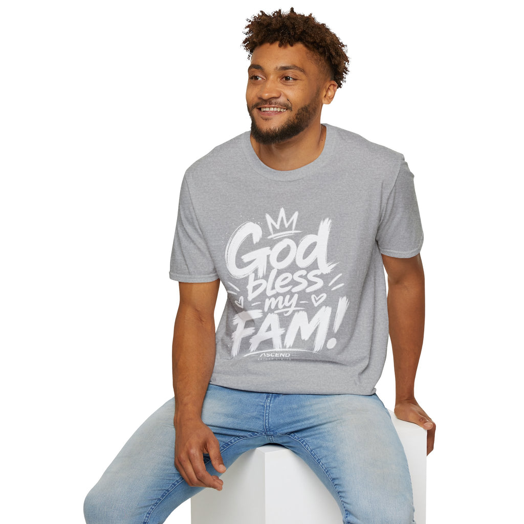 God Bless My Fam T-Shirt — Faith-Based Family Graphic Tee