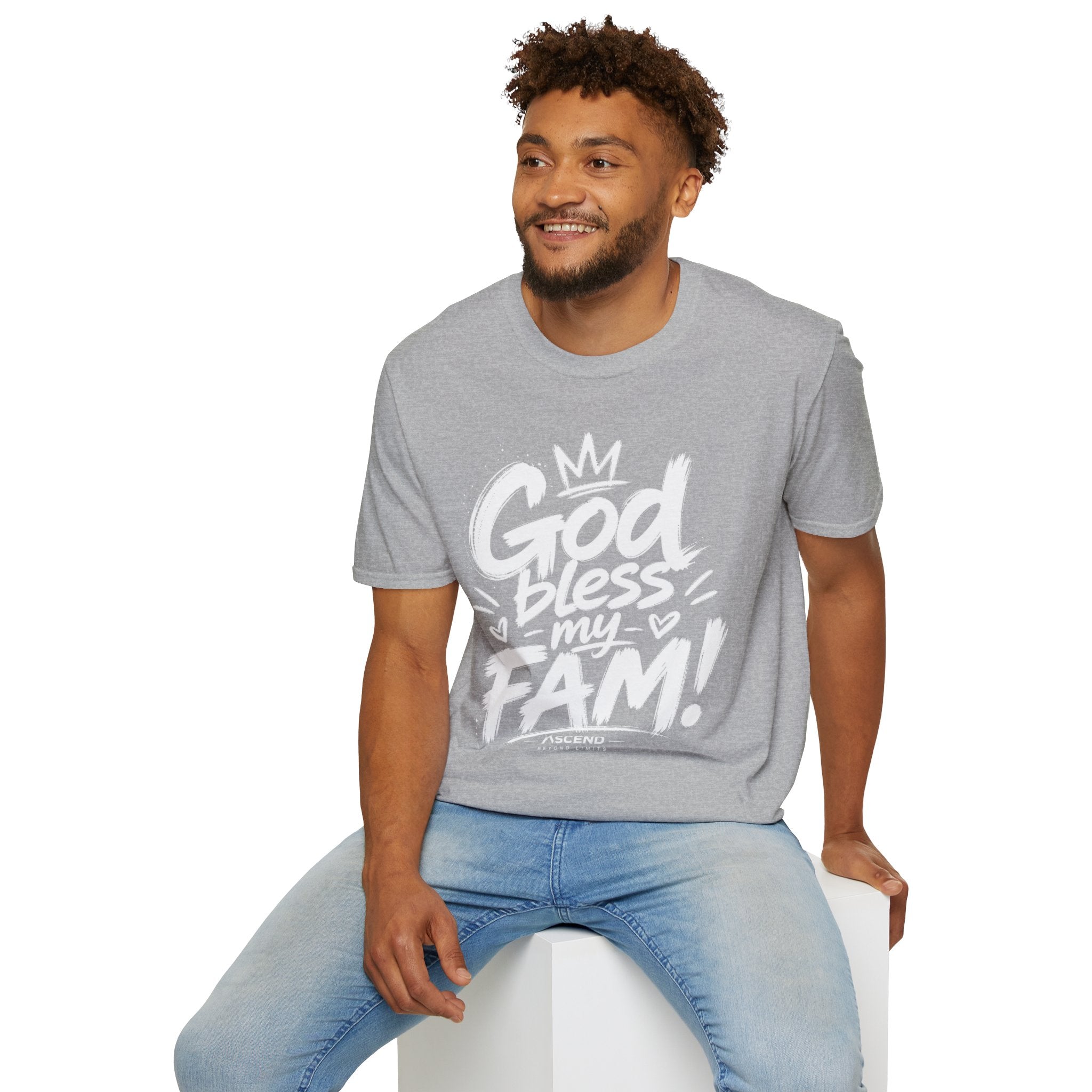 God Bless My Fam T-Shirt — Faith-Based Family Graphic Tee