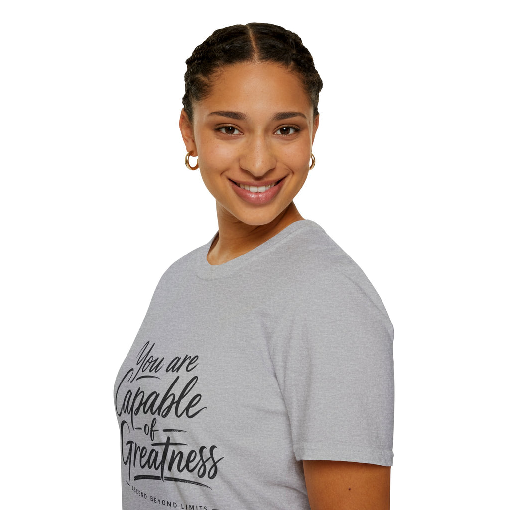"You Are Capable of Greatness" – Inspirational Graphic Tee