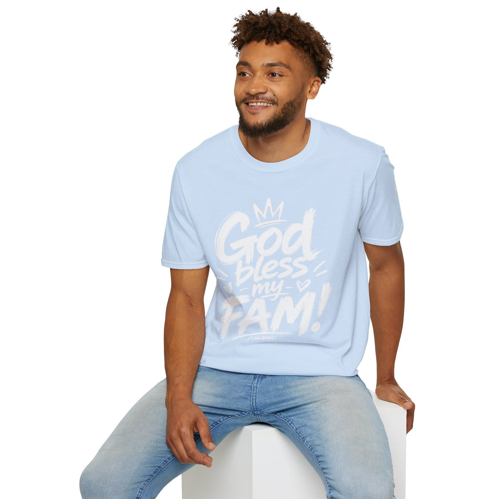 God Bless My Fam T-Shirt — Faith-Based Family Graphic Tee