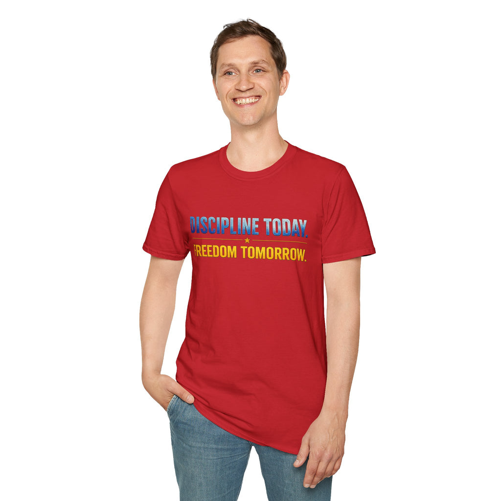 Discipline Today, Freedom Tomorrow T-Shirt — Legacy Mindset Lion Graphic