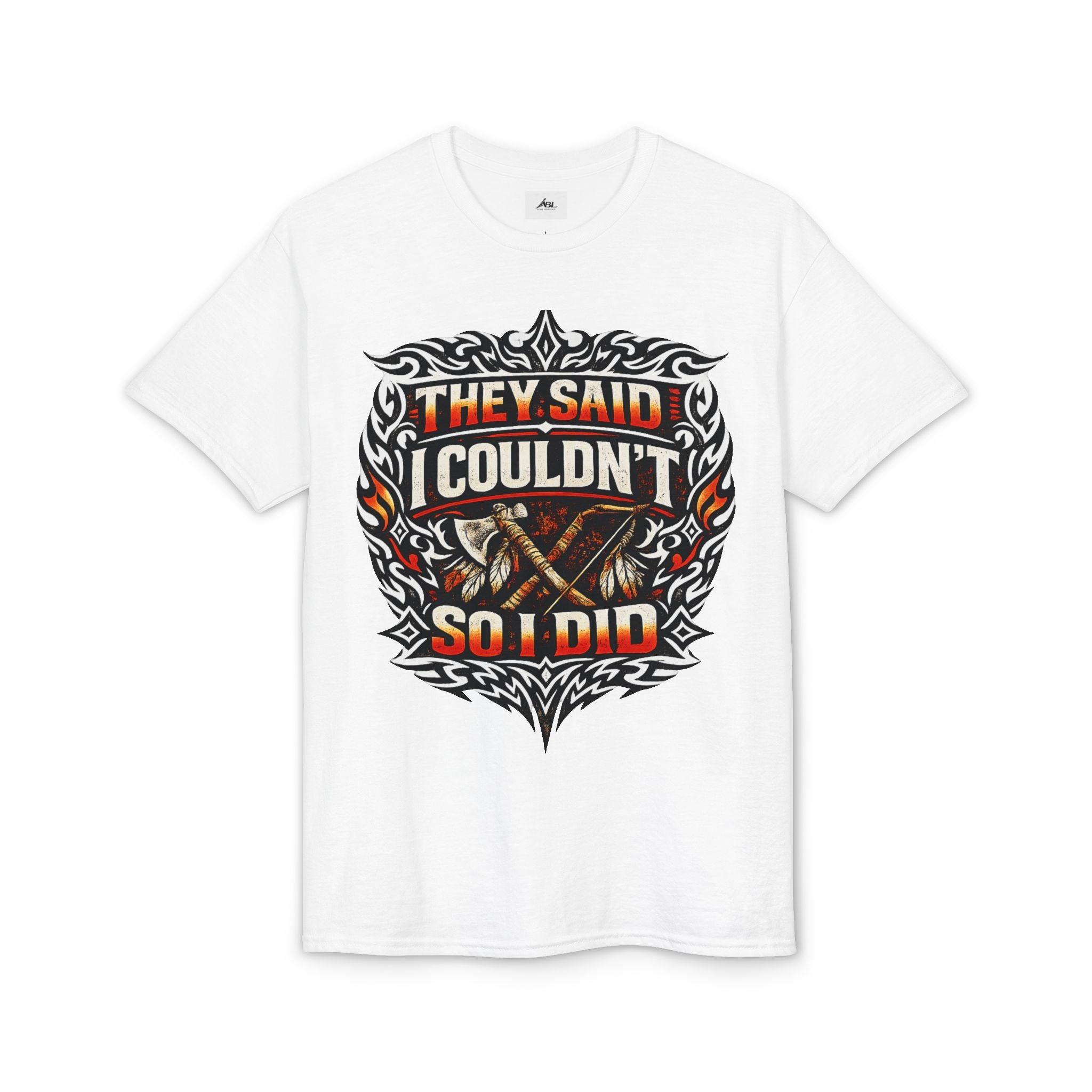 They Said I Couldn't So I Did T-Shirt — Motivational Motorcycle Flames Graphic Tee