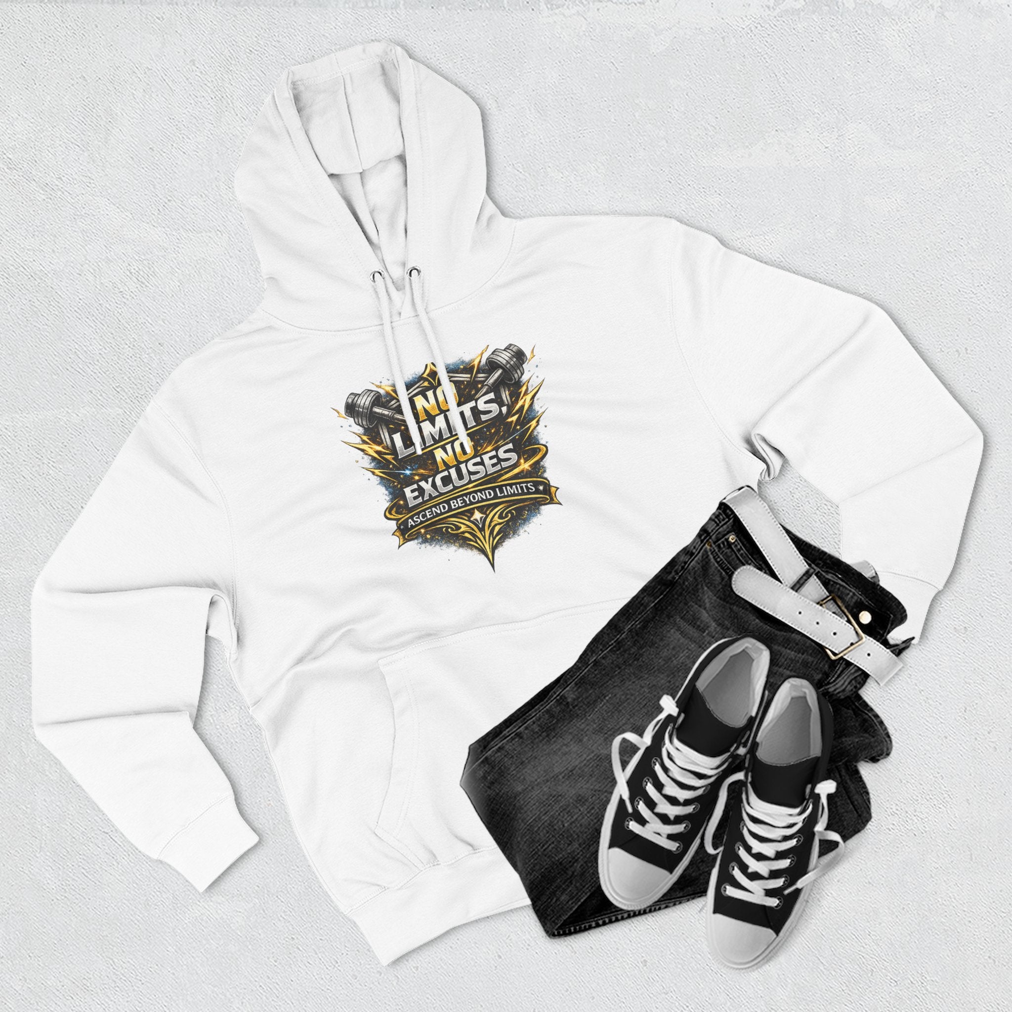 No Limits No Excuses Hoodie — Motivational Athletic Pullover