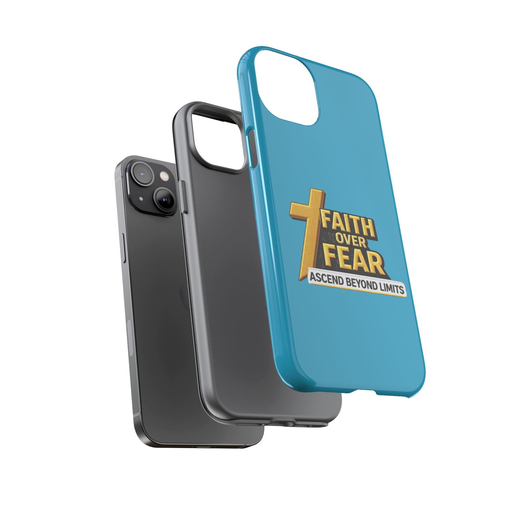 Faith Over Fear Tough Phone Case — "Ascend Beyond Limits" Inspirational Christian Protection