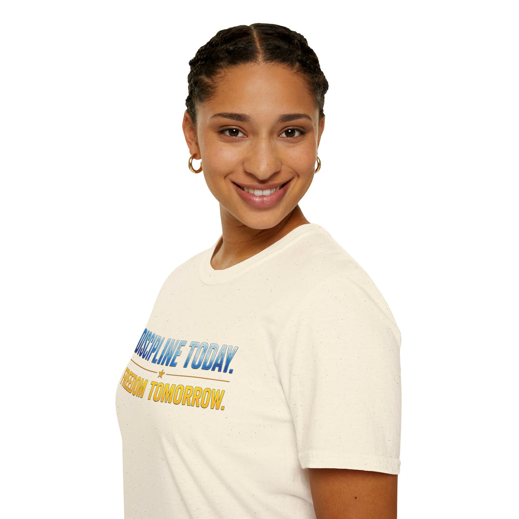 Discipline Today, Freedom Tomorrow T-Shirt — Legacy Mindset Lion Graphic