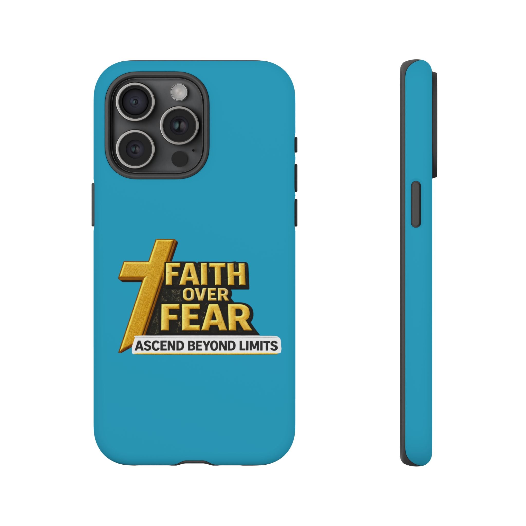 Faith Over Fear Tough Phone Case — "Ascend Beyond Limits" Inspirational Christian Protection