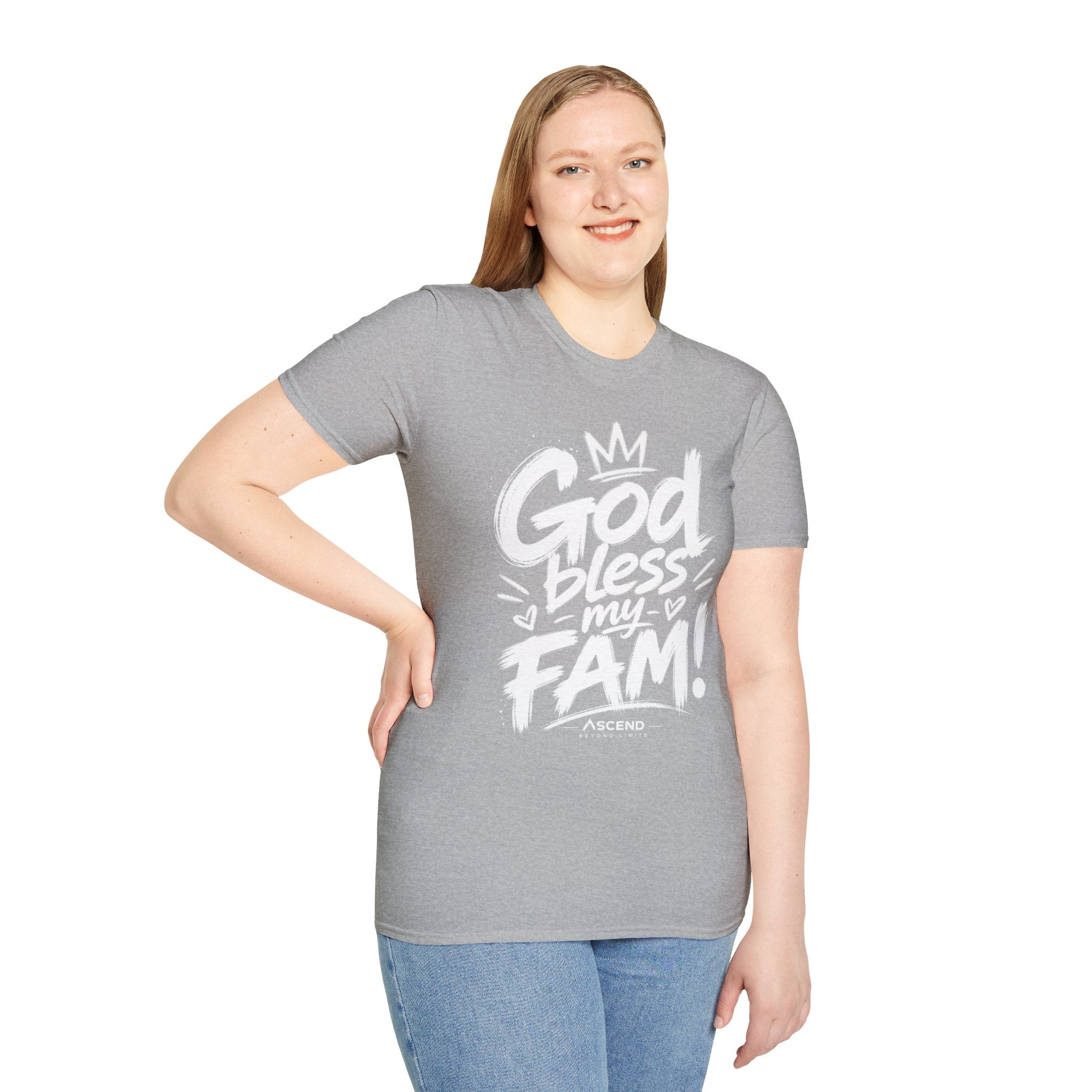 God Bless My Fam T-Shirt — Faith-Based Family Graphic Tee