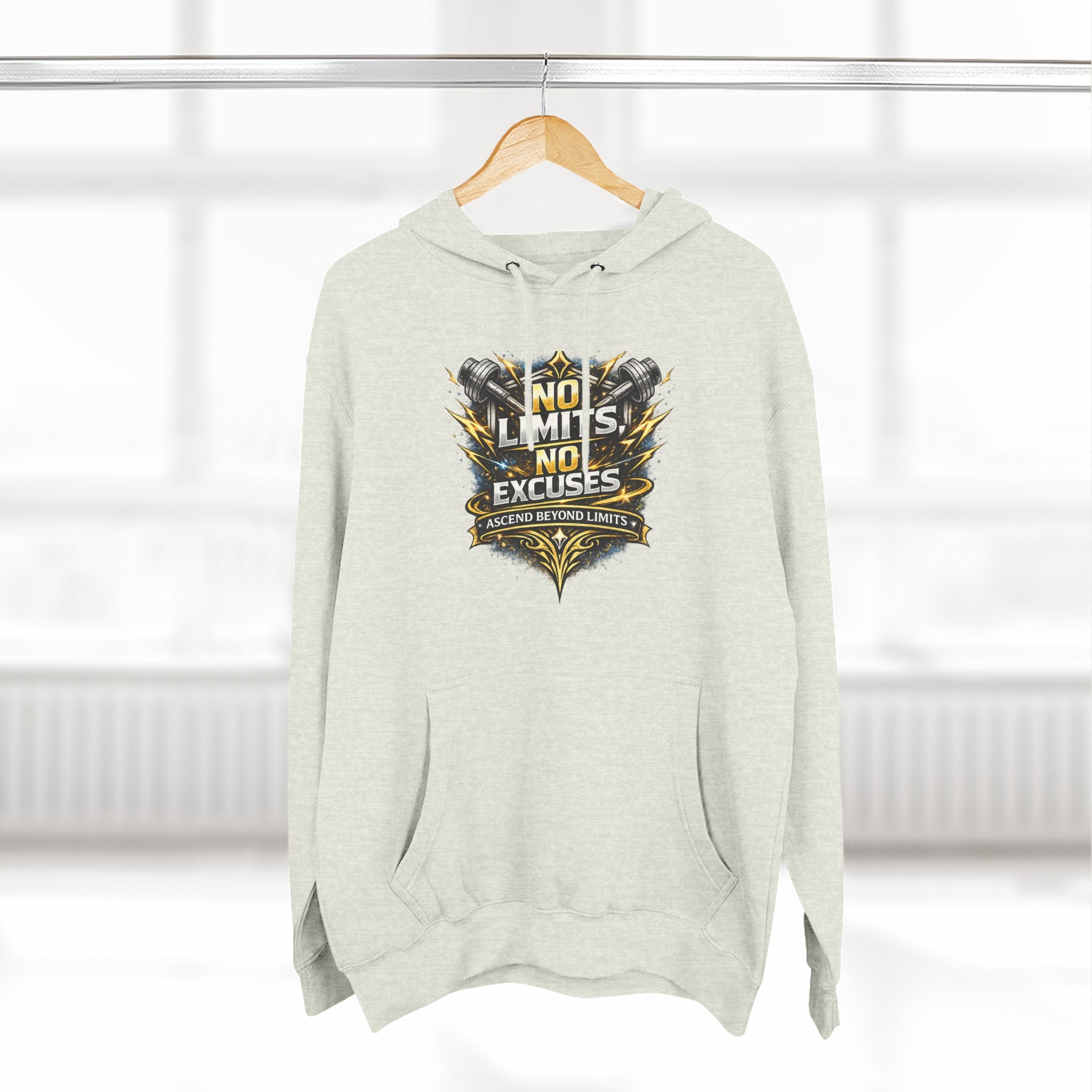 No Limits No Excuses Hoodie — Motivational Athletic Pullover