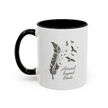 Ascend Beyond Limits- hand sketched feather Coffee-Accent Mug (11/15oz)