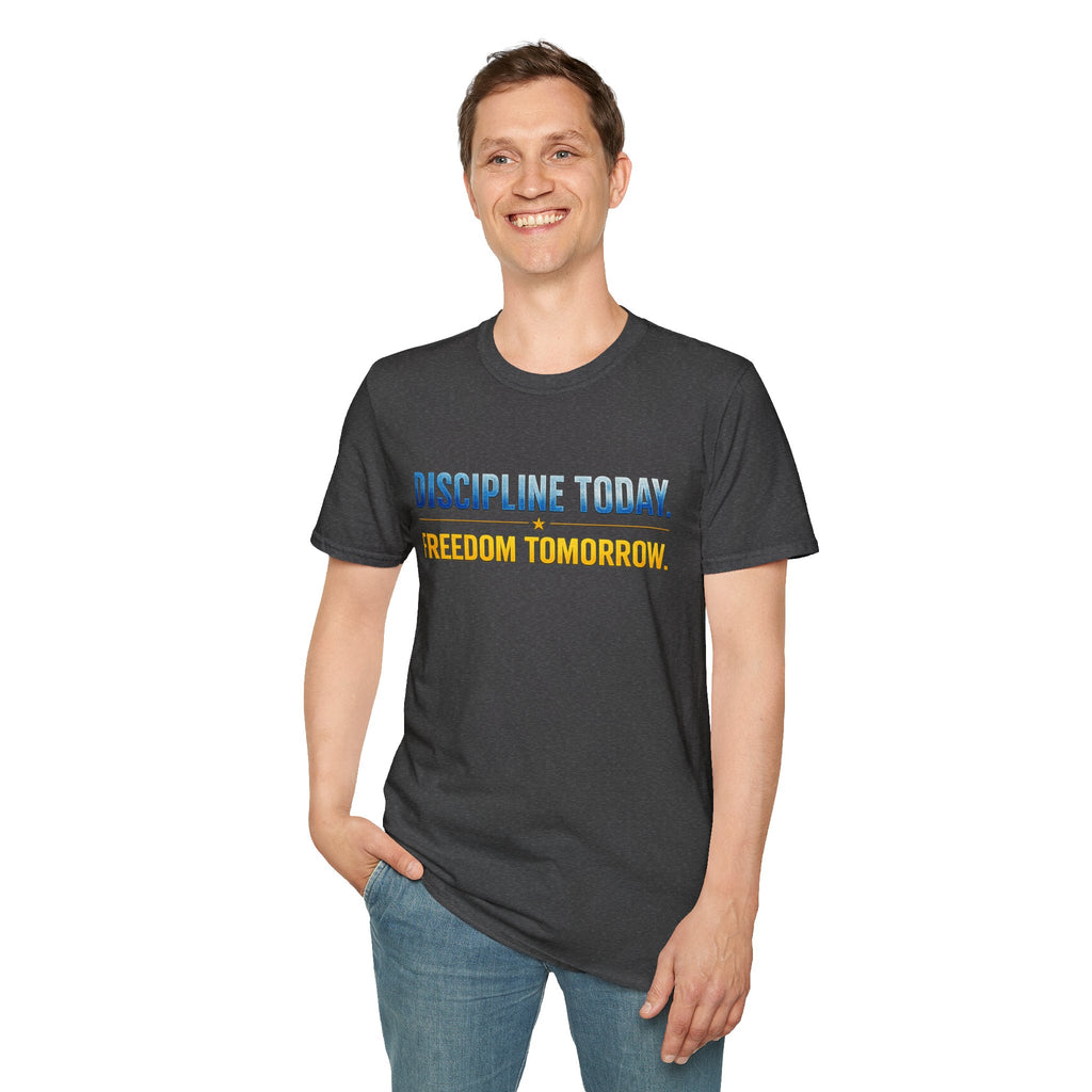 Discipline Today, Freedom Tomorrow T-Shirt — Legacy Mindset Lion Graphic