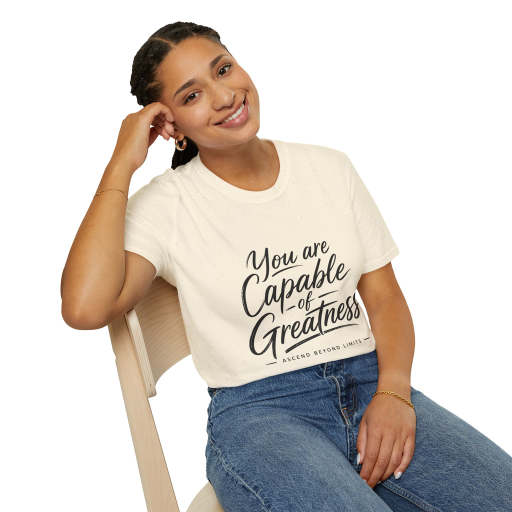 "You Are Capable of Greatness" – Inspirational Graphic Tee