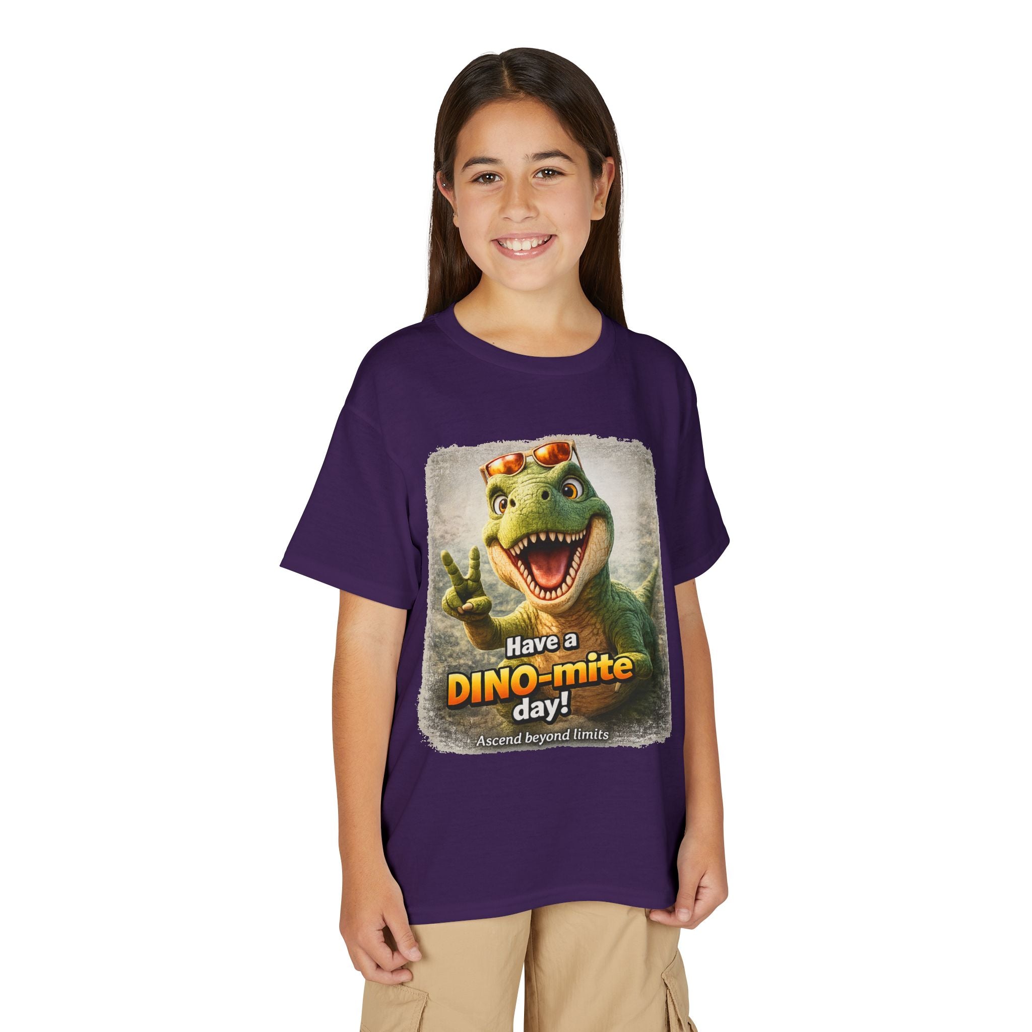 Youth T-Shirt — "Have a DINO-mite Day!" Dinosaur Graphic Tee