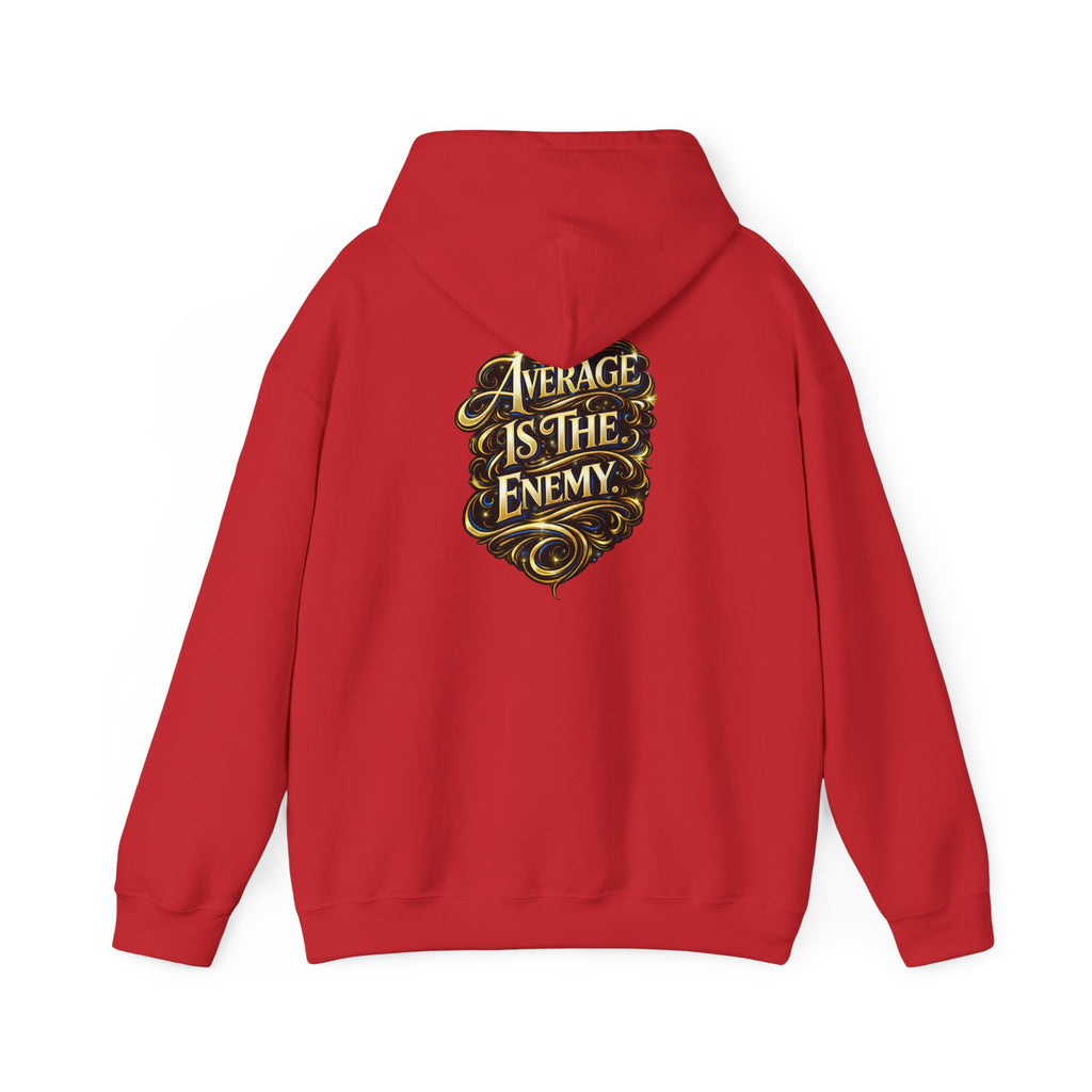 Ascend Beyond Limits Hoodie — “Average Is The Enemy” Inspirational Graphic Sweatshirt