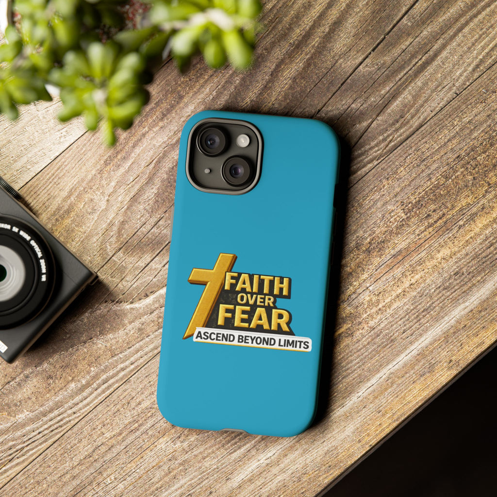 Faith Over Fear Tough Phone Case — "Ascend Beyond Limits" Inspirational Christian Protection