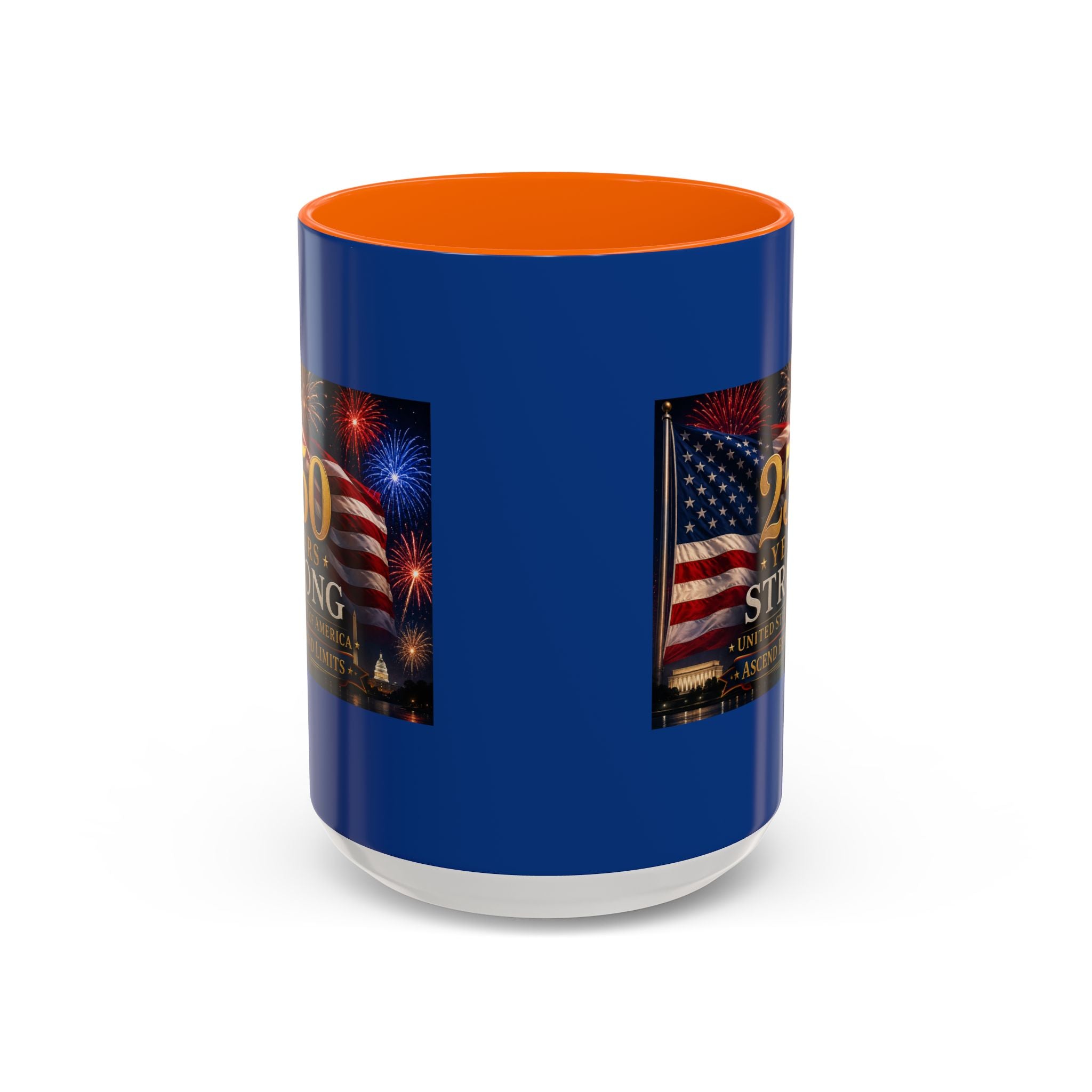 250 Years America Strong Coffee Mug — Patriotic USA Anniversary 11/15oz